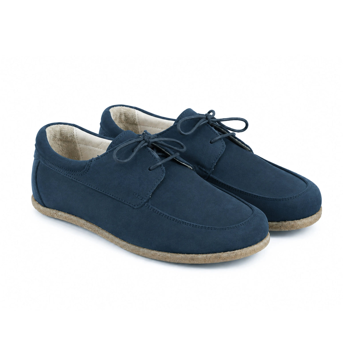 Nubuck Barefoot Laces Penny Loafer Shoes – Classic Sole — Leather Sole – Jeans