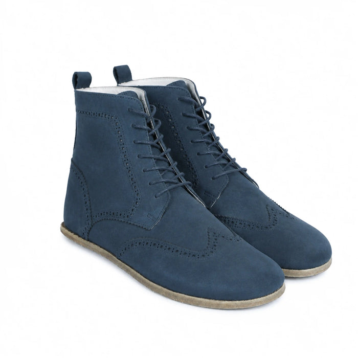 Nubuck Barefoot Moccasin Boots Shoes – Classic Sole — Leather Sole – Jeans