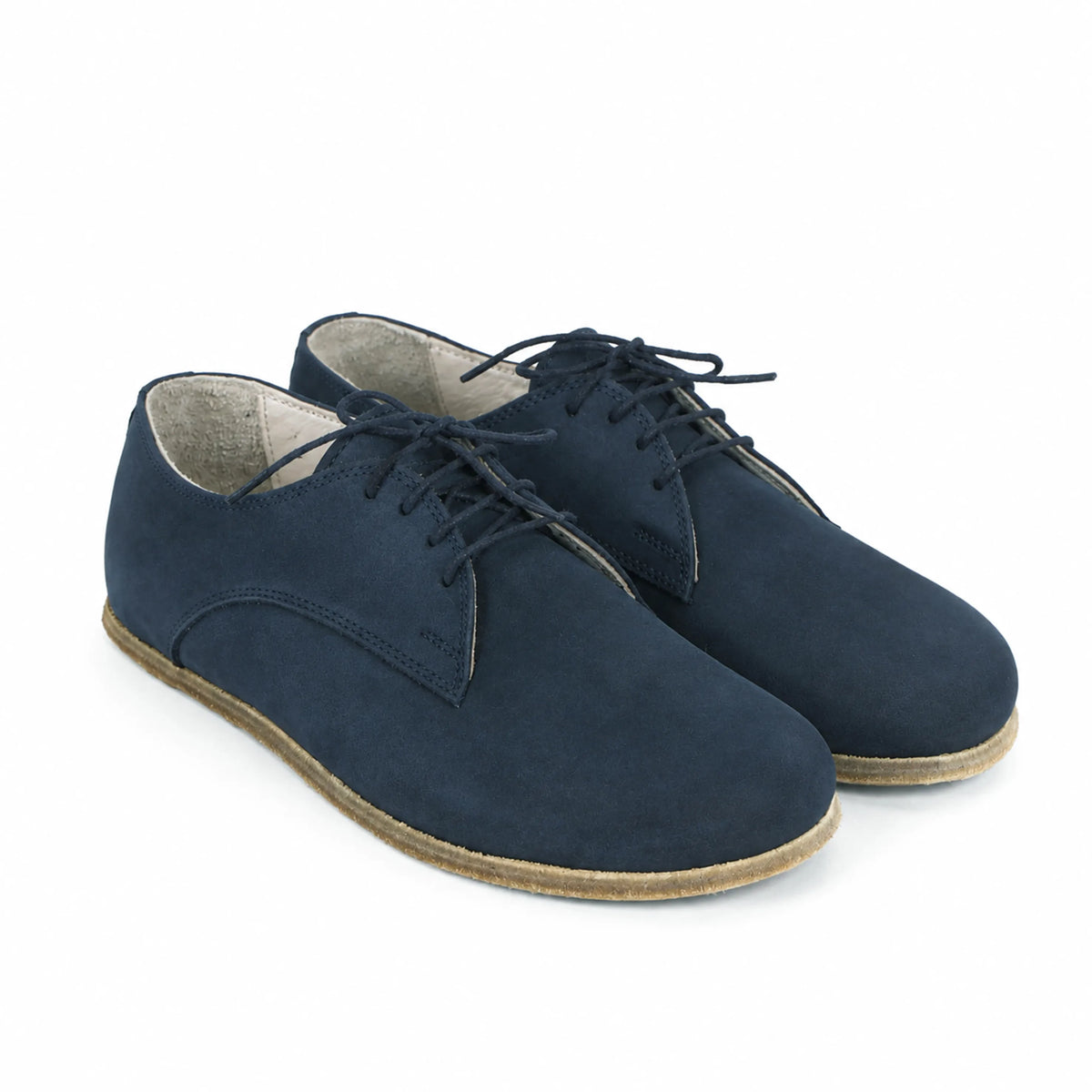 Nubuck Barefoot Oxford Shoes – Classic Sole — Leather Sole – Jeans