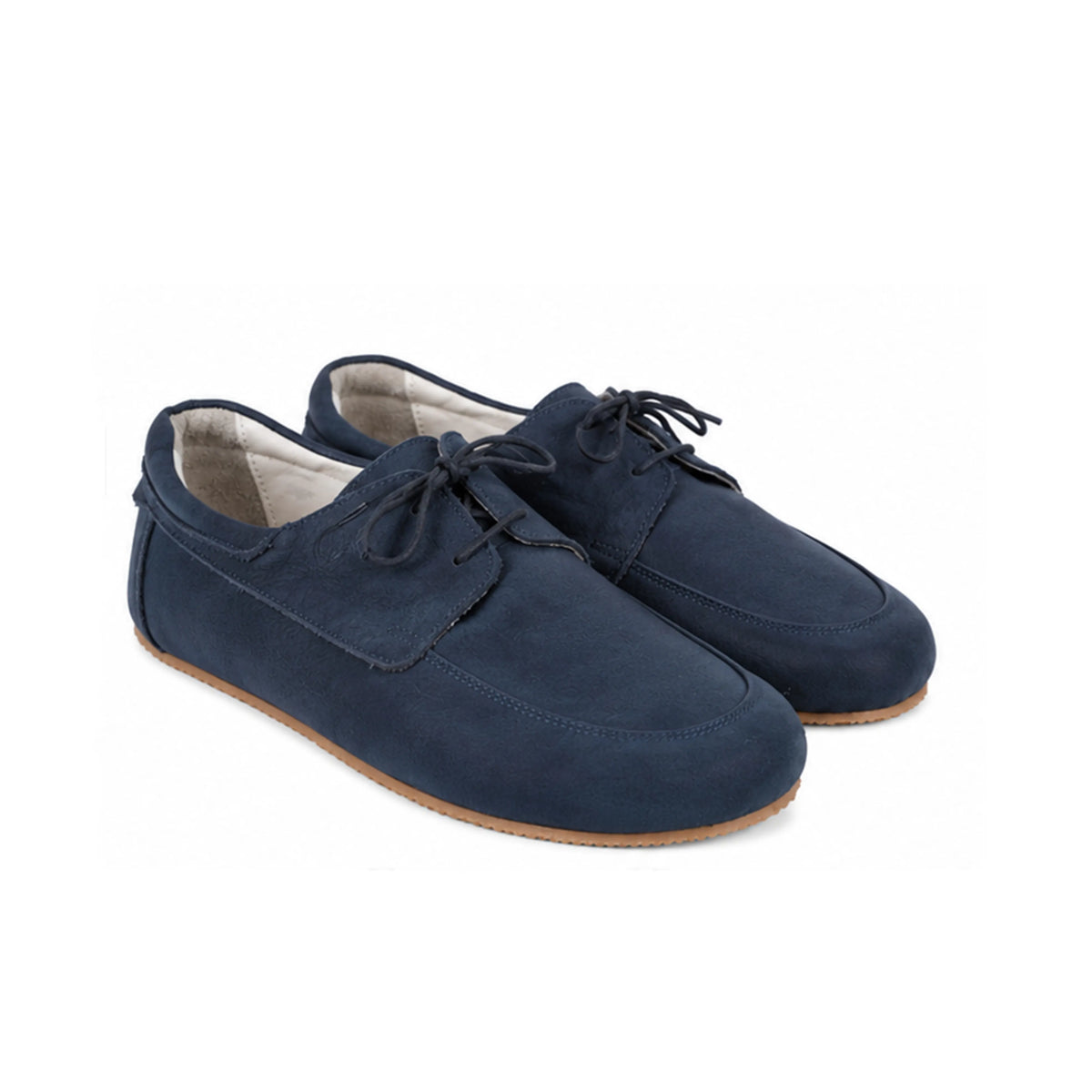Nubuck Barefoot Laces Penny Loafer Shoes – Rubber Sole – Jeans