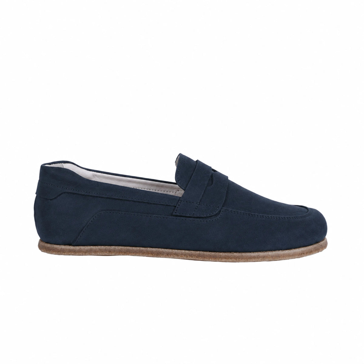 Nubuck Barefoot Penny Loafer Shoes – Classic Sole — Leather Sole – Jeans