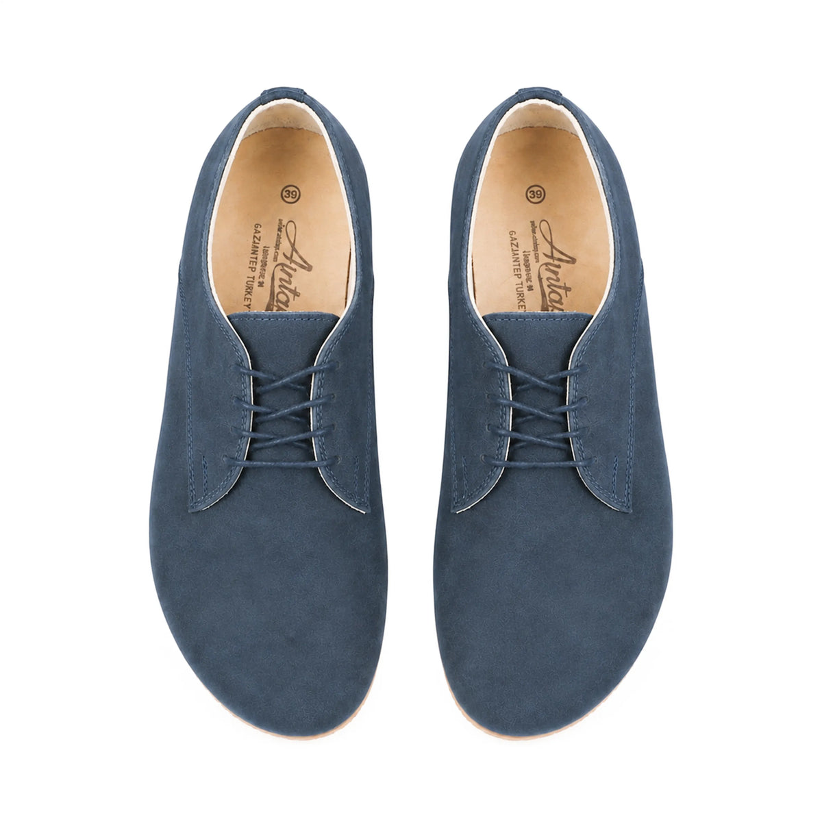 Nubuck Barefoot Oxford Shoes — Leather Sole – Jeans