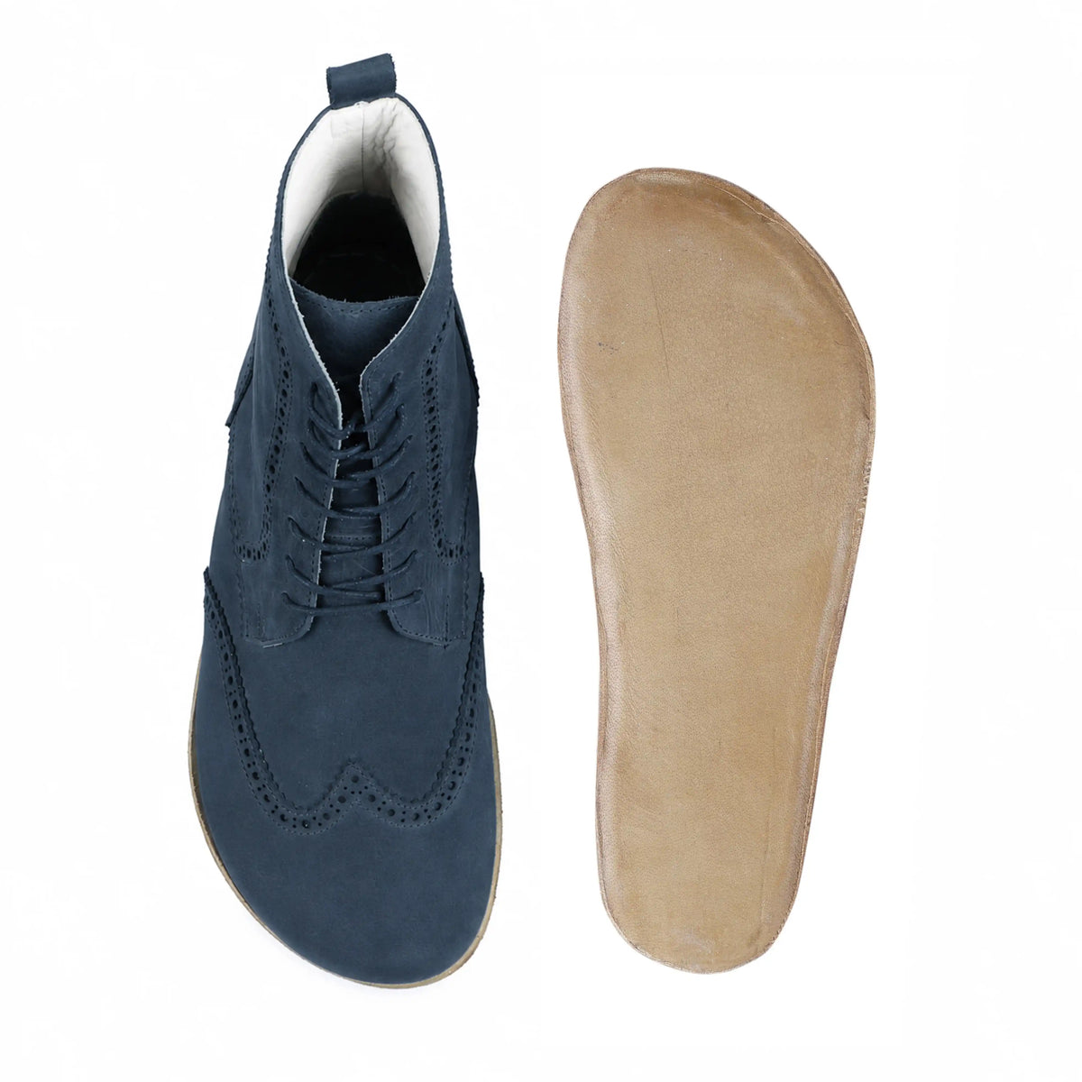 Nubuck Barefoot Moccasin Boots Shoes – Classic Sole — Leather Sole – Jeans