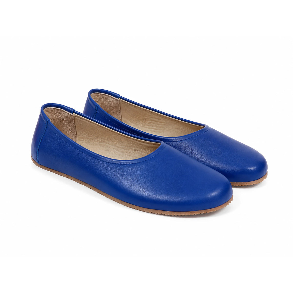 Smooth Barefoot Ballet Shoes – Rubber Sole – Bright Blue