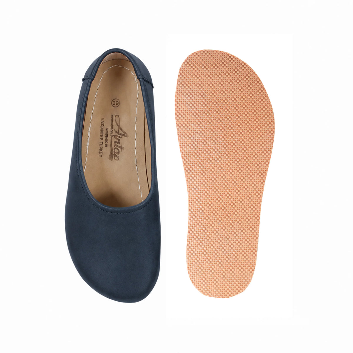 Nubuck Barefoot Ballet Shoes – Rubber Sole – Jeans