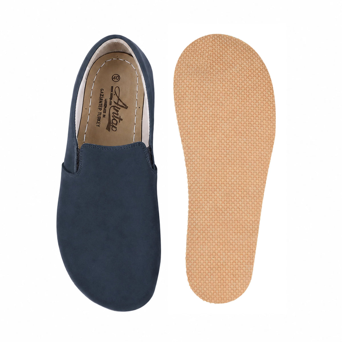 Nubuck Barefoot Slip-On Shoes – Rubber Sole – Jeans