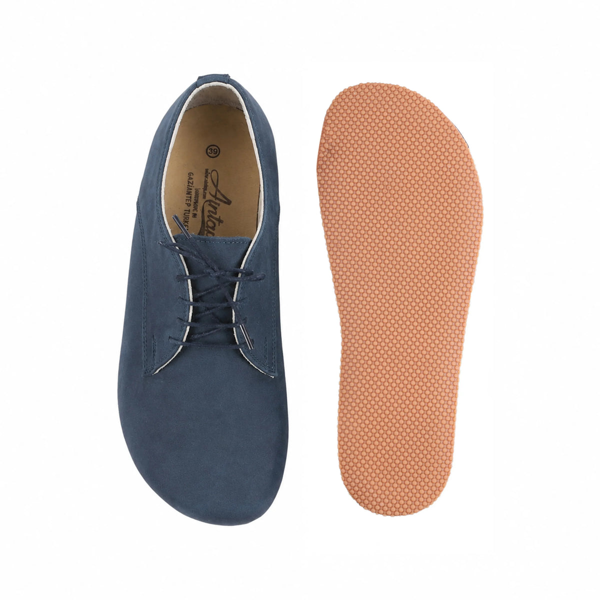 Nubuck Barefoot Oxford Shoes – Rubber Sole – Jeans