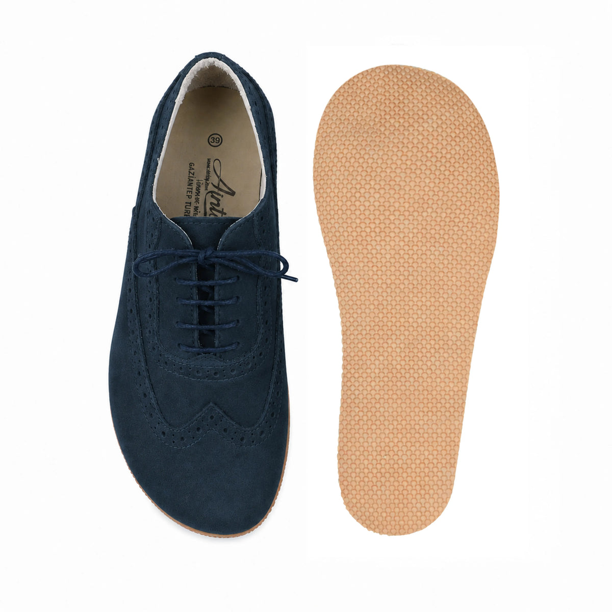 Nubuck Barefoot Moccasin Shoes – Rubber Sole – Jeans