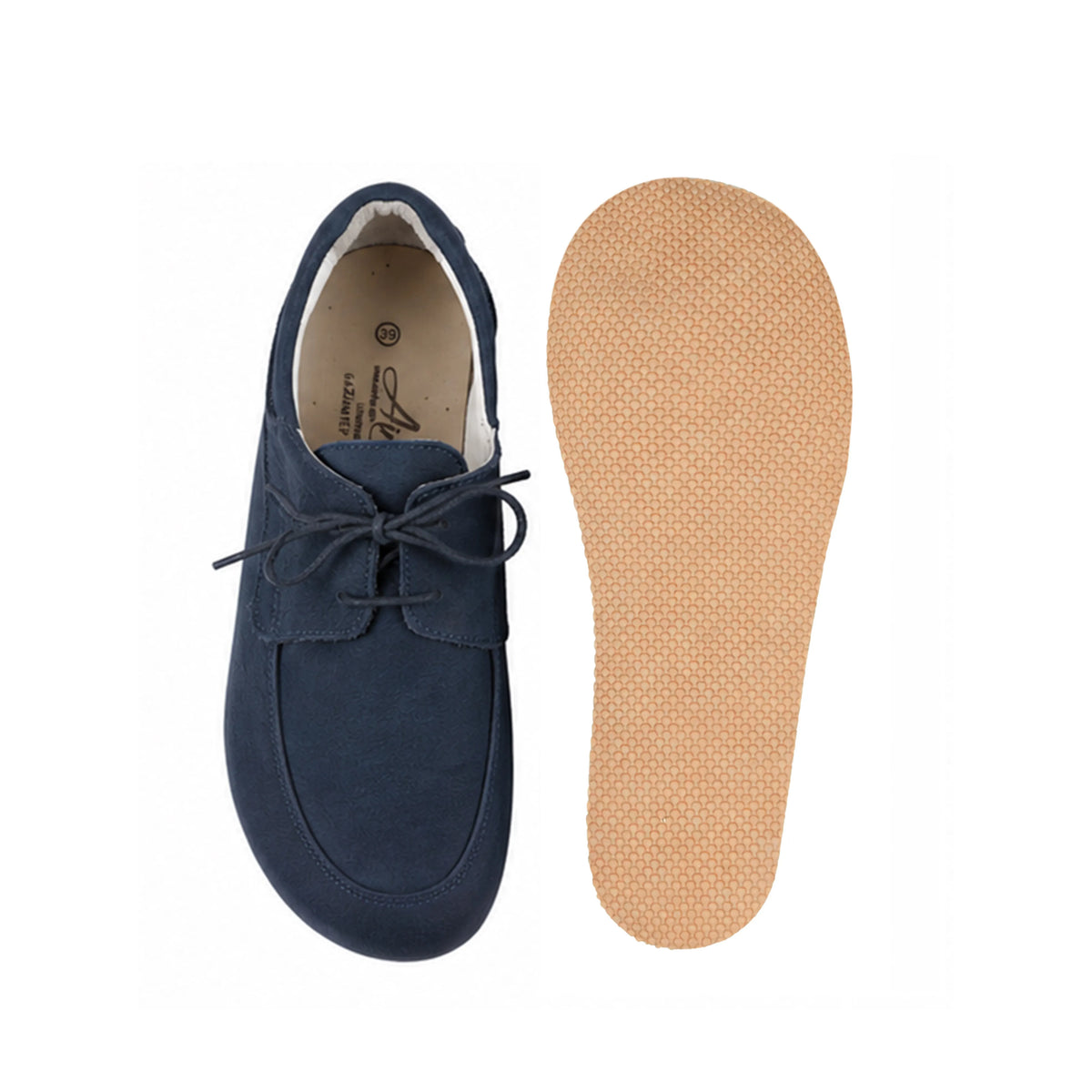 Nubuck Barefoot Laces Penny Loafer Shoes – Rubber Sole – Jeans