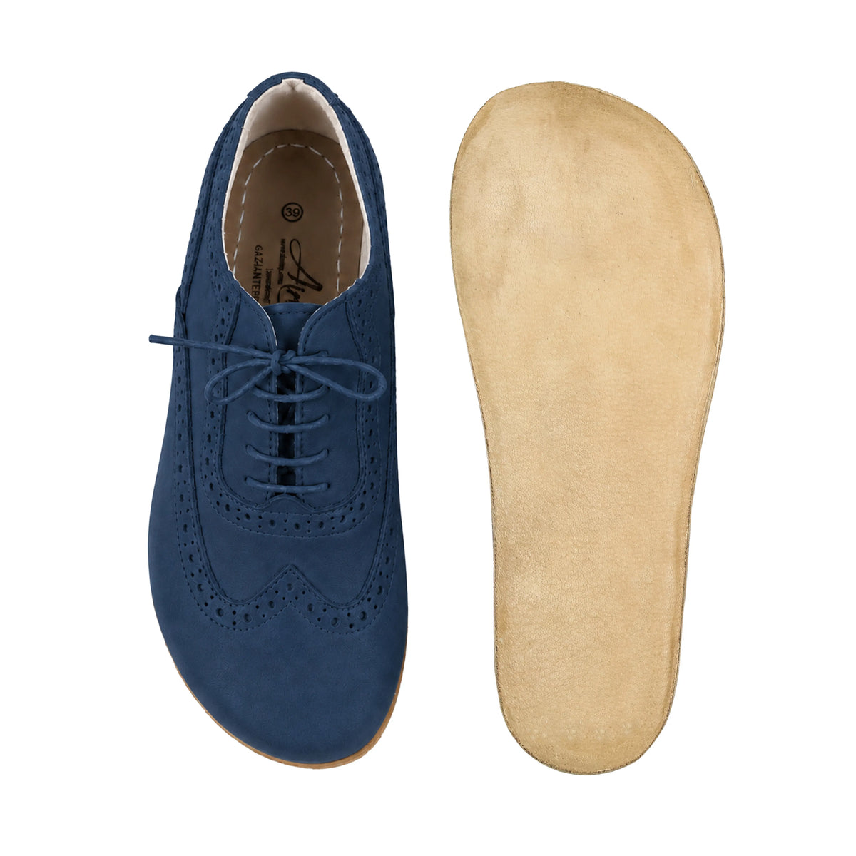 Nubuck Barefoot Moccasin Shoes – Classic Sole — Leather Sole – Jeans