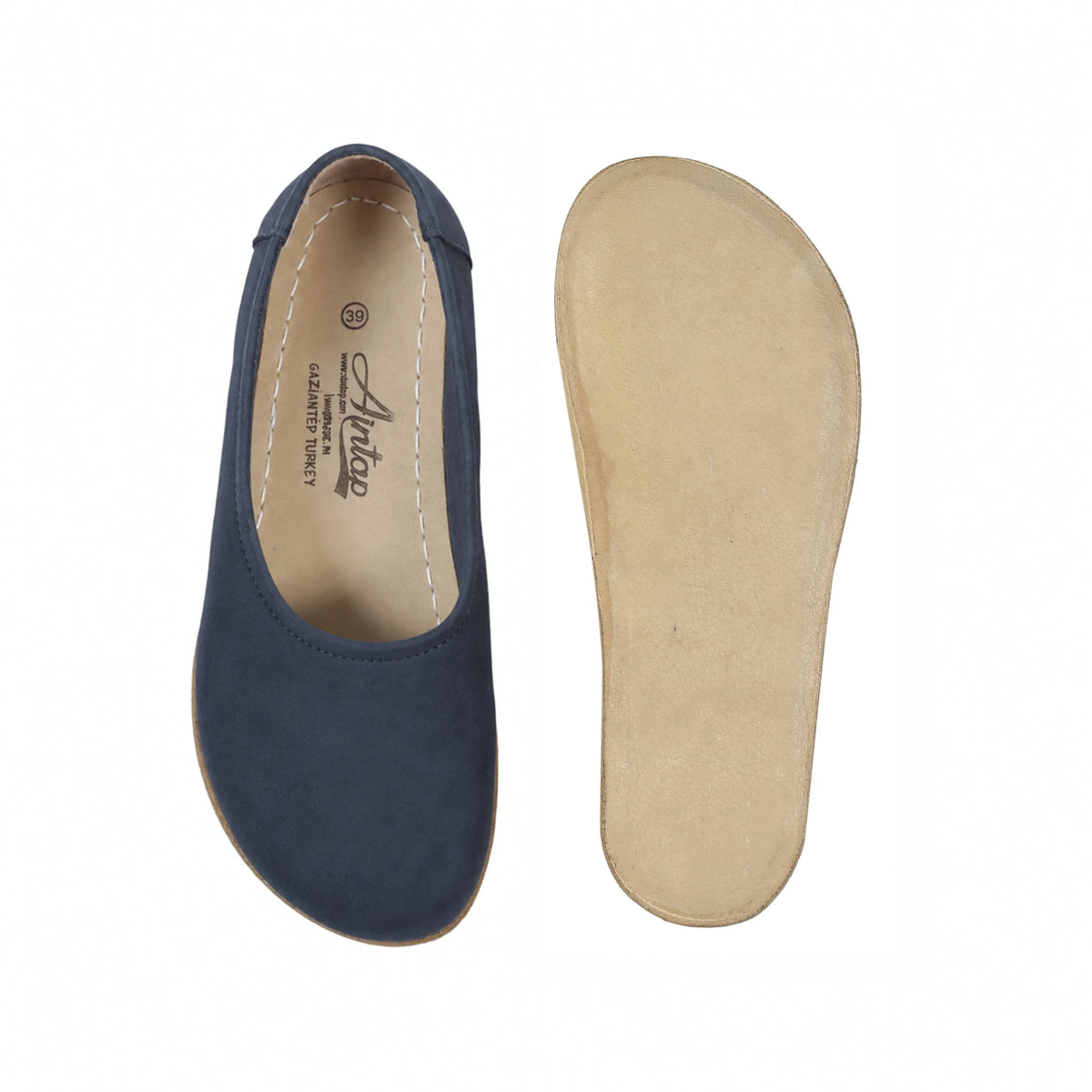 Nubuck Barefoot Ballet Shoes – Classic Sole — Leather Sole – Jeans
