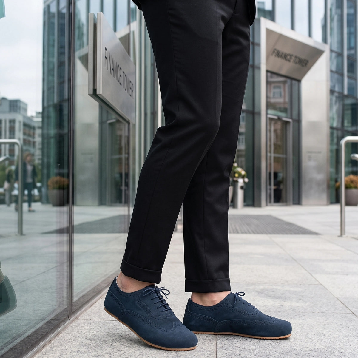 Nubuck Barefoot Moccasin Shoes – Rubber Sole – Jeans