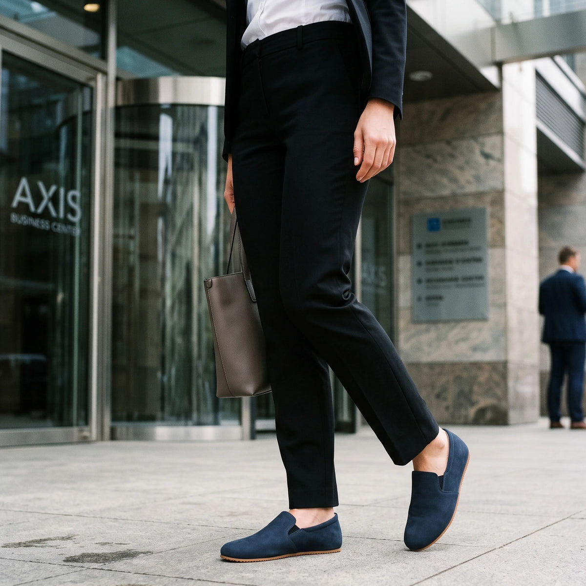 Nubuck Barefoot Slip-On Shoes – Rubber Sole – Jeans