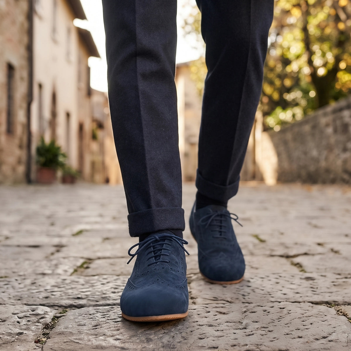 Nubuck Barefoot Moccasin Shoes – Rubber Sole – Jeans