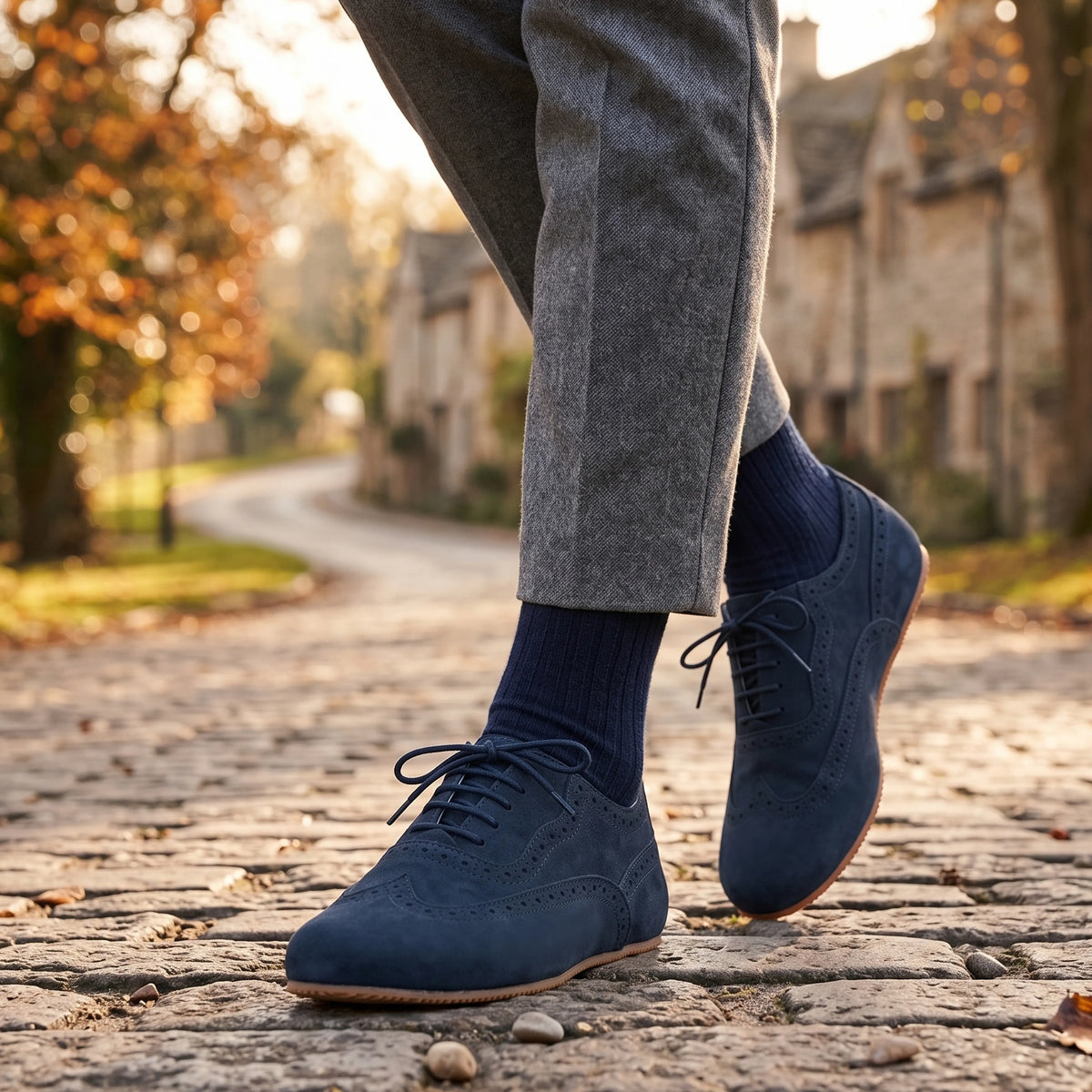 Nubuck Barefoot Moccasin Shoes – Rubber Sole – Jeans