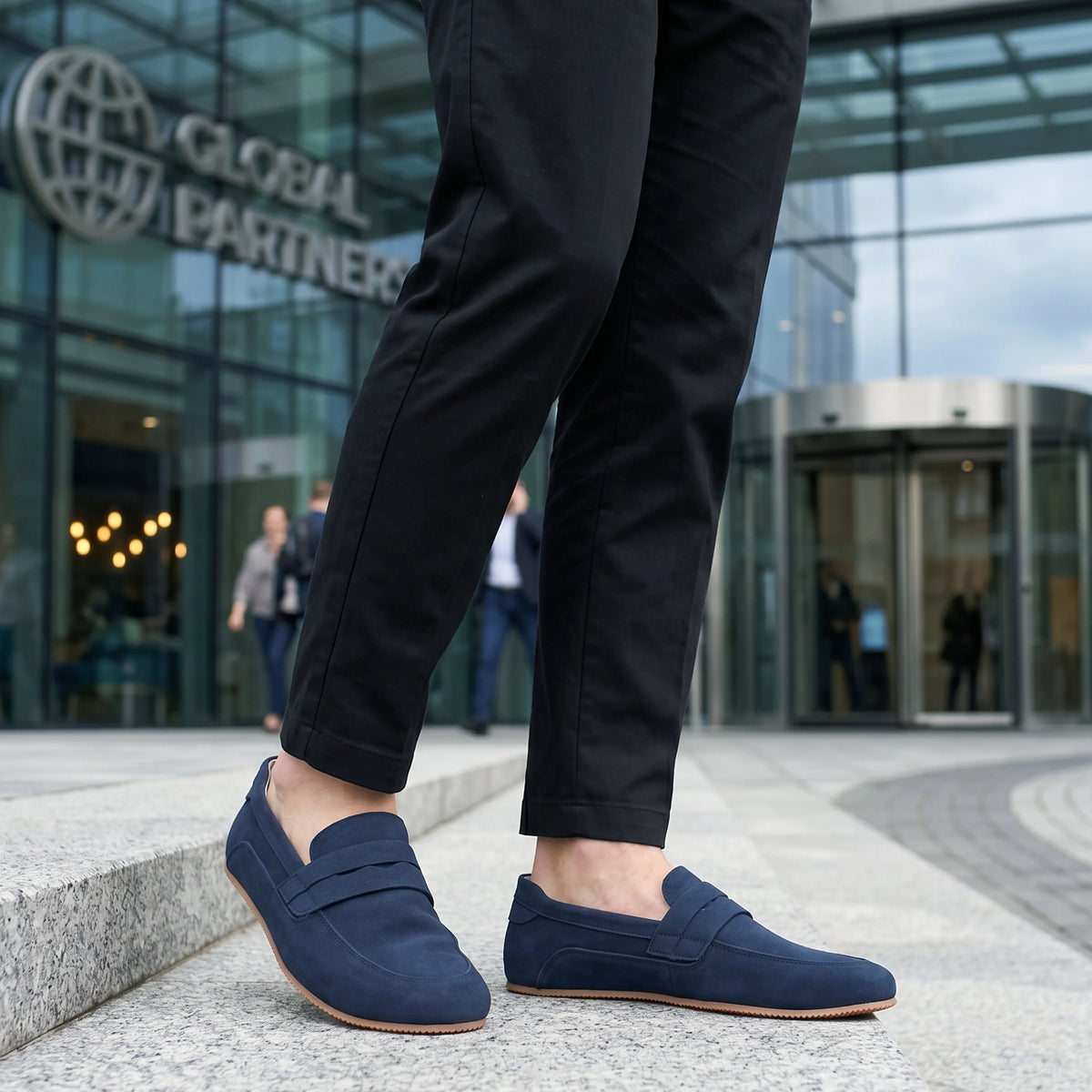 Nubuck Barefoot Penny Loafer Shoes – Rubber Sole – Jeans