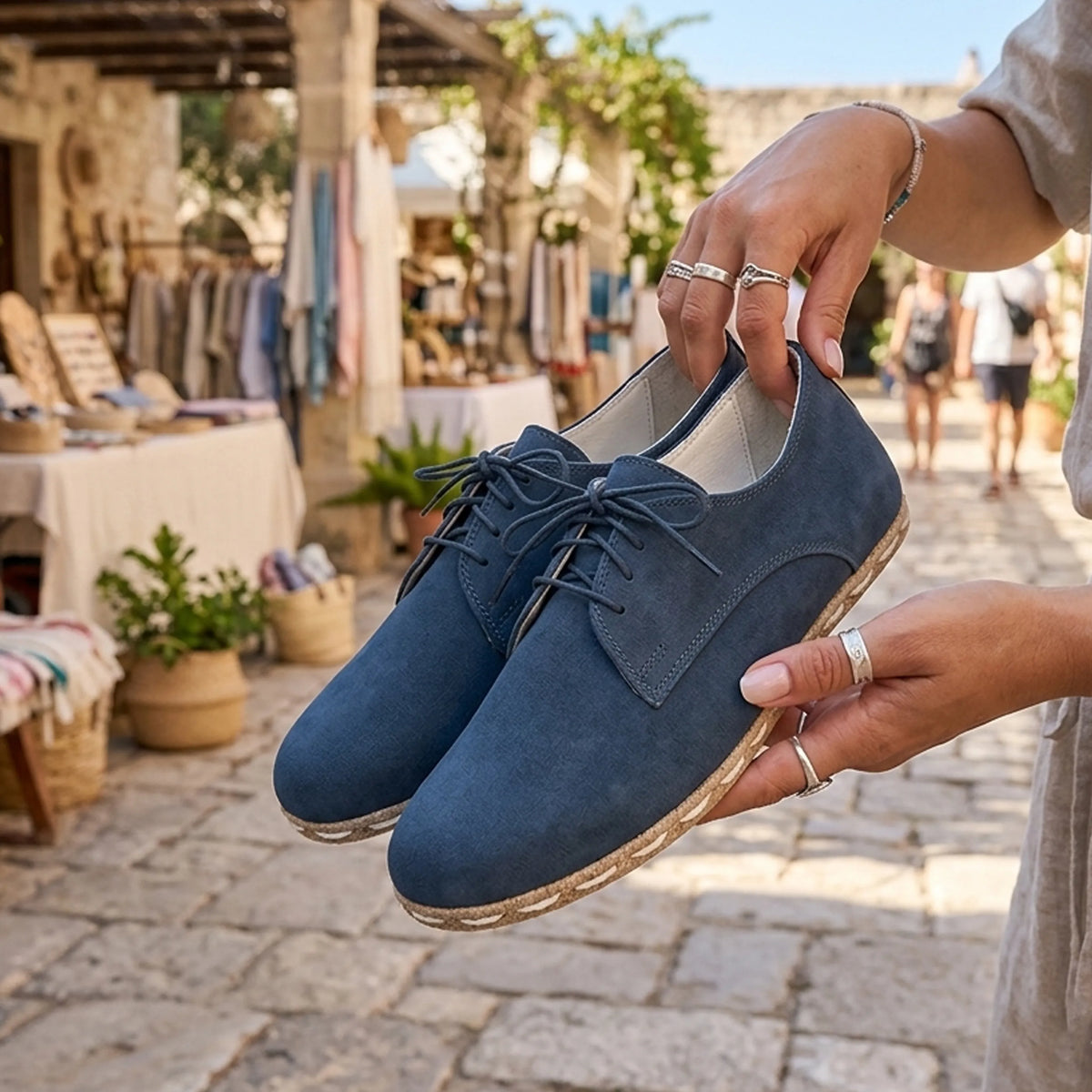Nubuck Barefoot Oxford Shoes — Leather Sole – Jeans