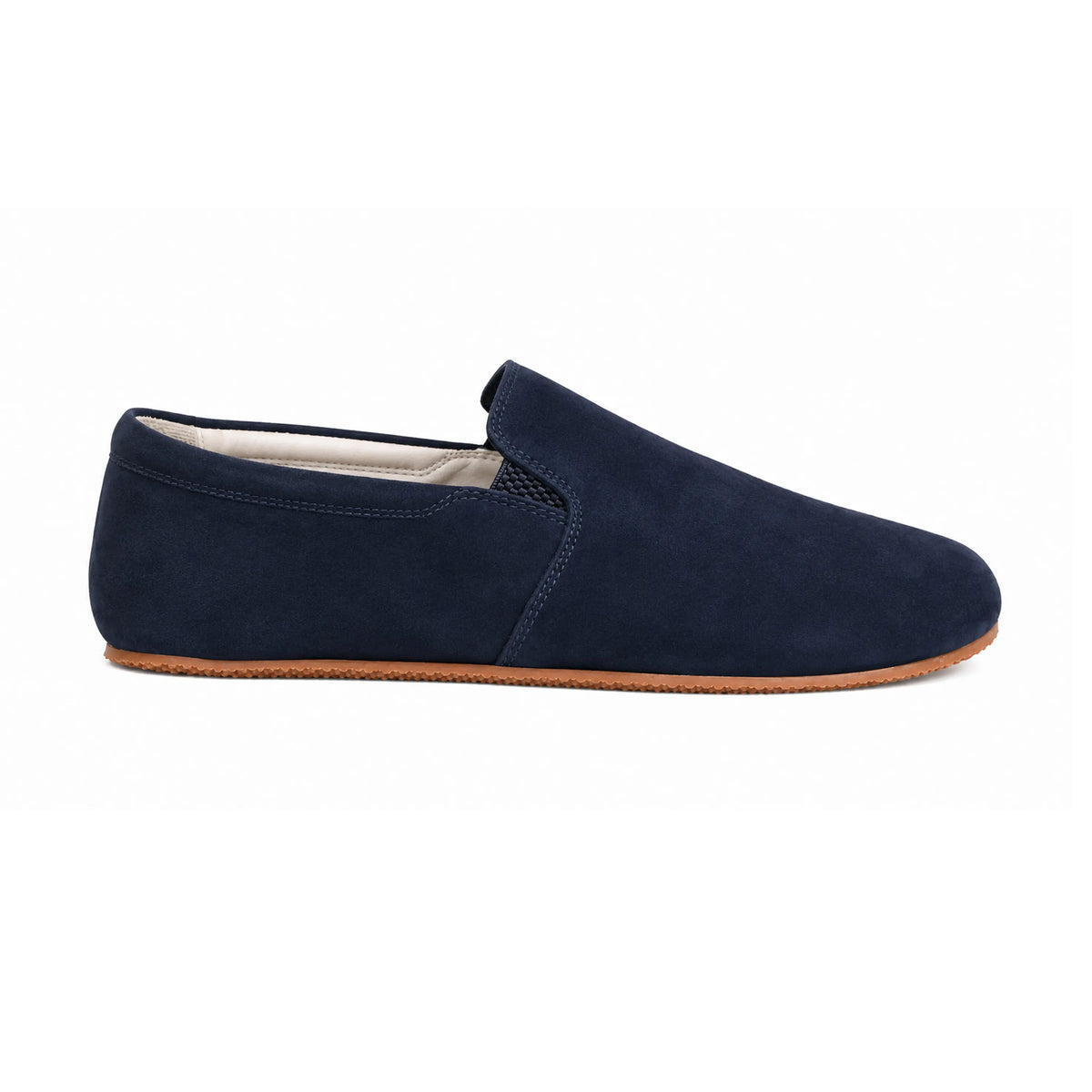 Suede Barefoot Slip-On Shoes – Rubber Sole – Navy Blue