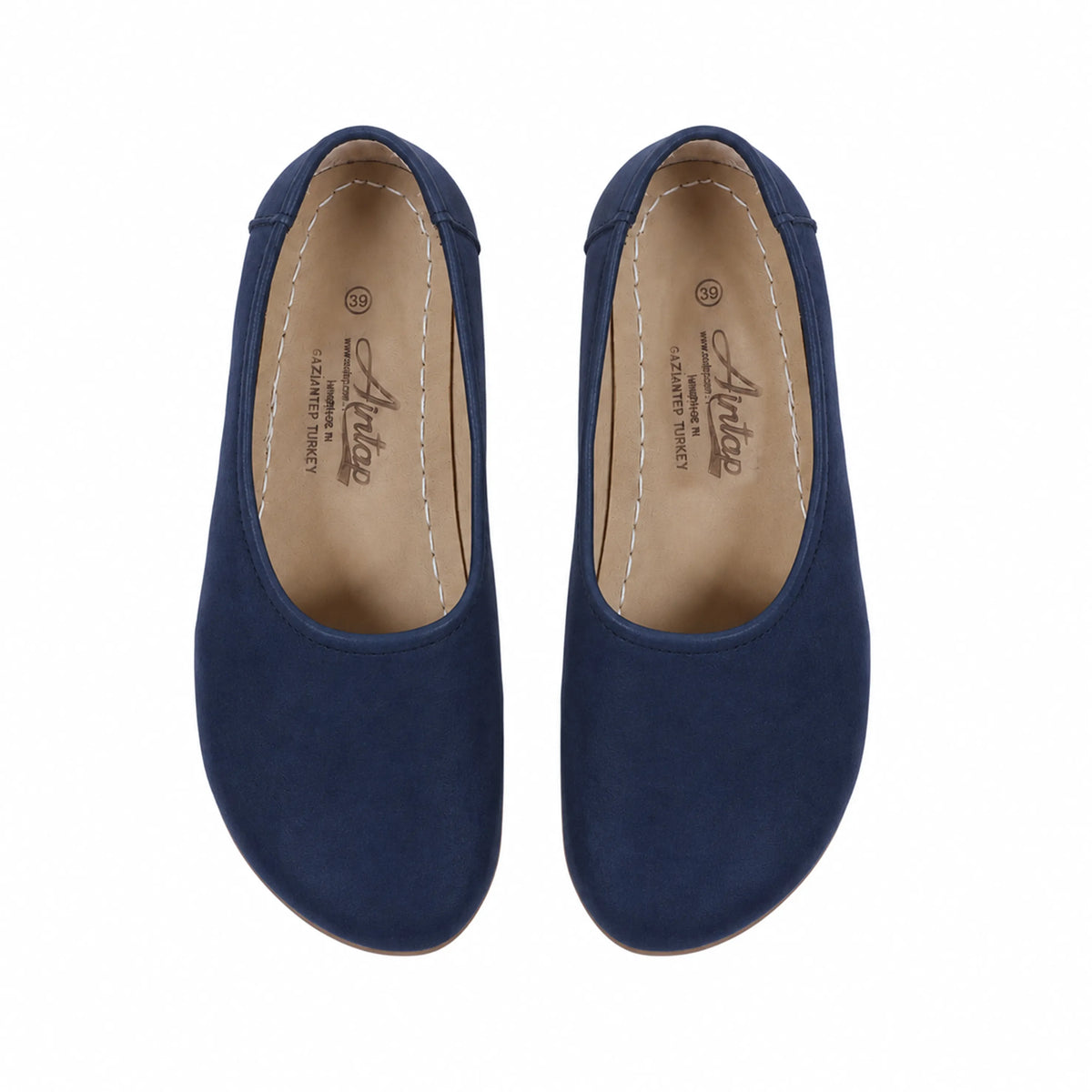 Suede Barefoot Ballet Shoes – Rubber Sole – Navy Blue