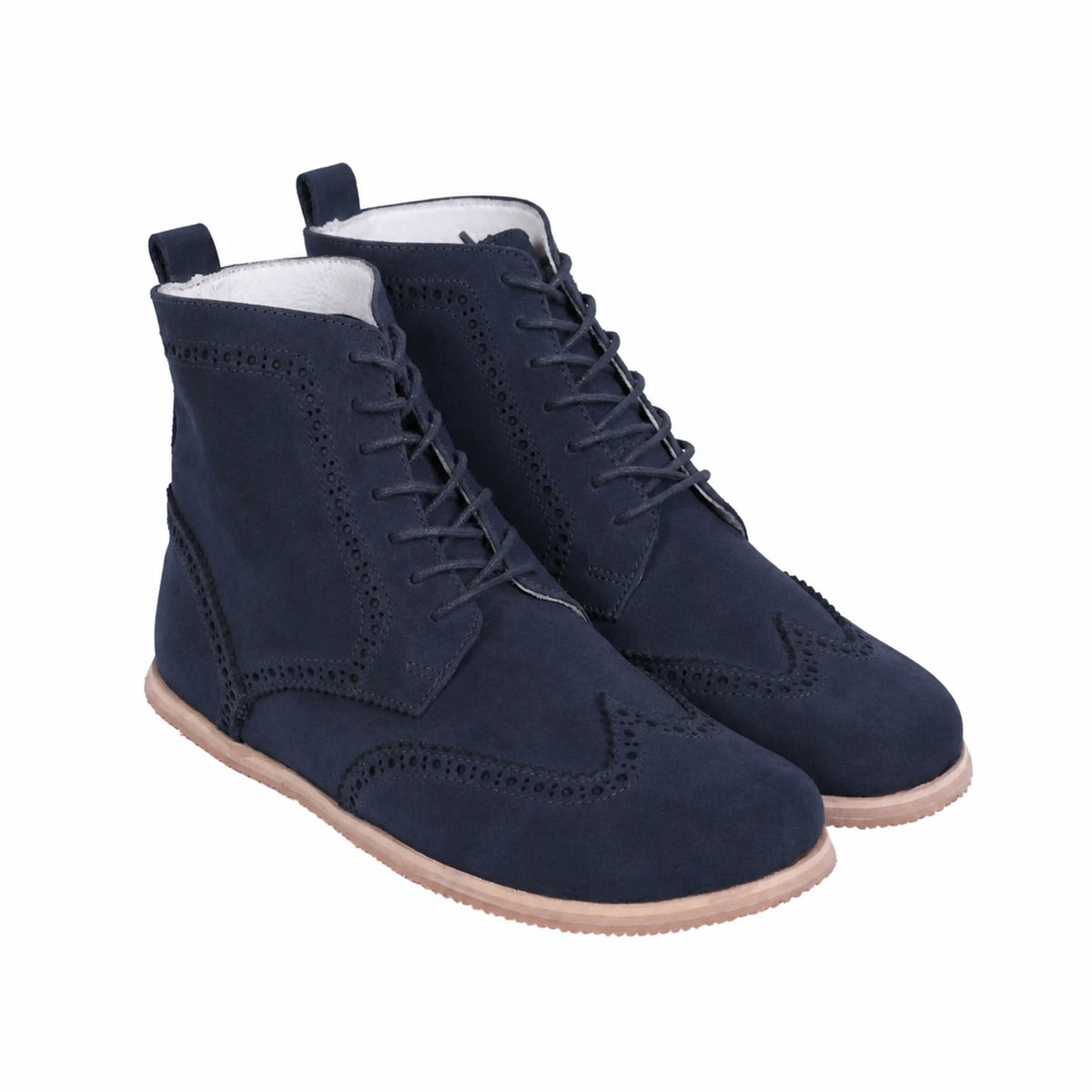 Suede Barefoot Moccasin Boots Shoes – Eva Outsole – Navy Blue