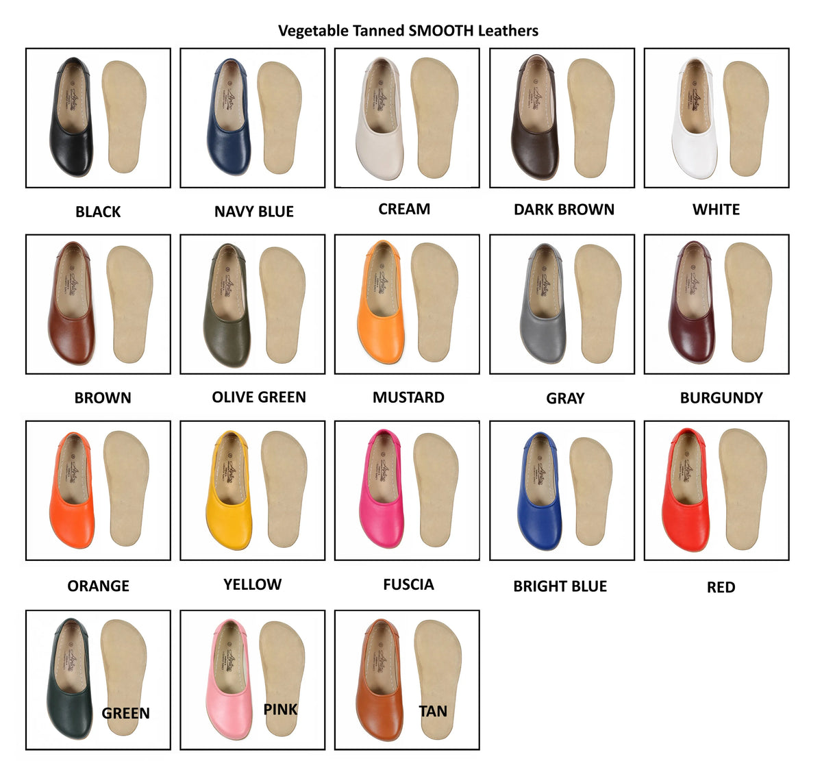 Smooth Barefoot Ballet Shoes – Classic Sole — Leather Sole – Orange