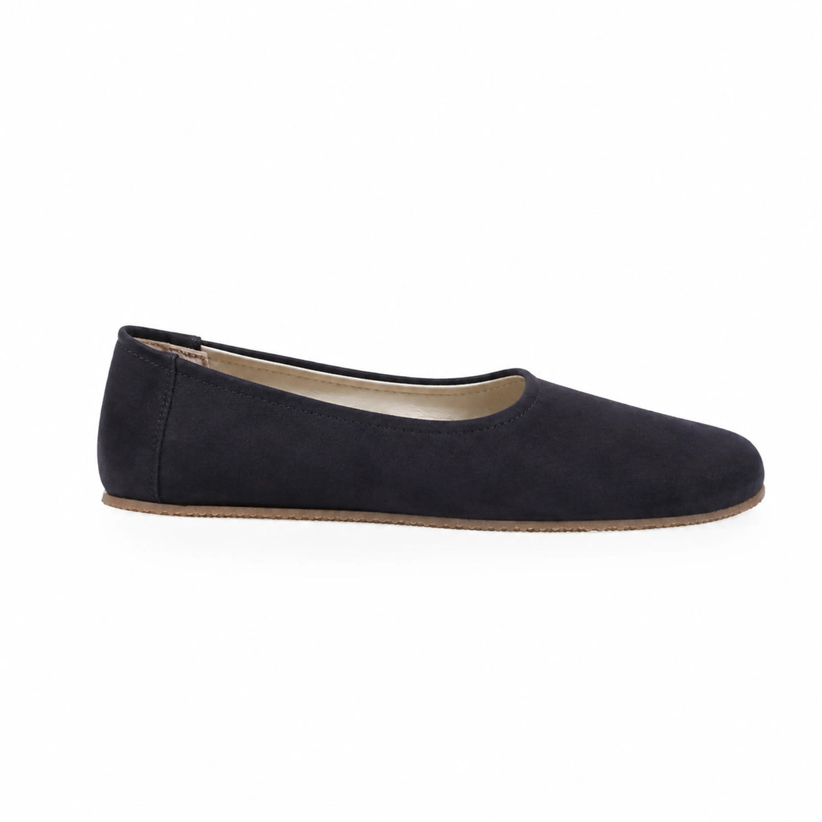 Nubuck Barefoot Ballet Shoes – Rubber Sole – Navy Blue