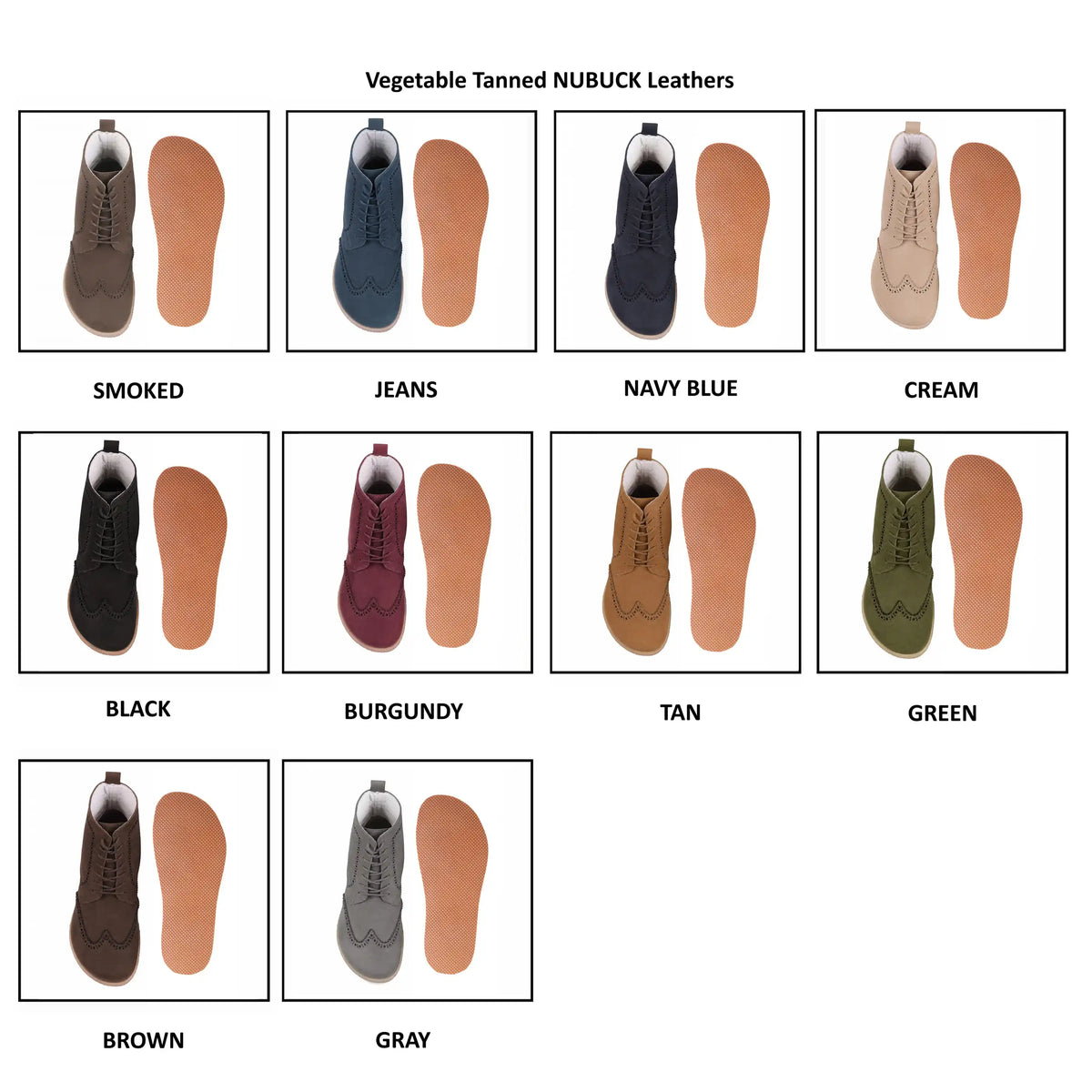 Nubuck Barefoot Moccasin Boots Shoes – Eva Outsole – Tan