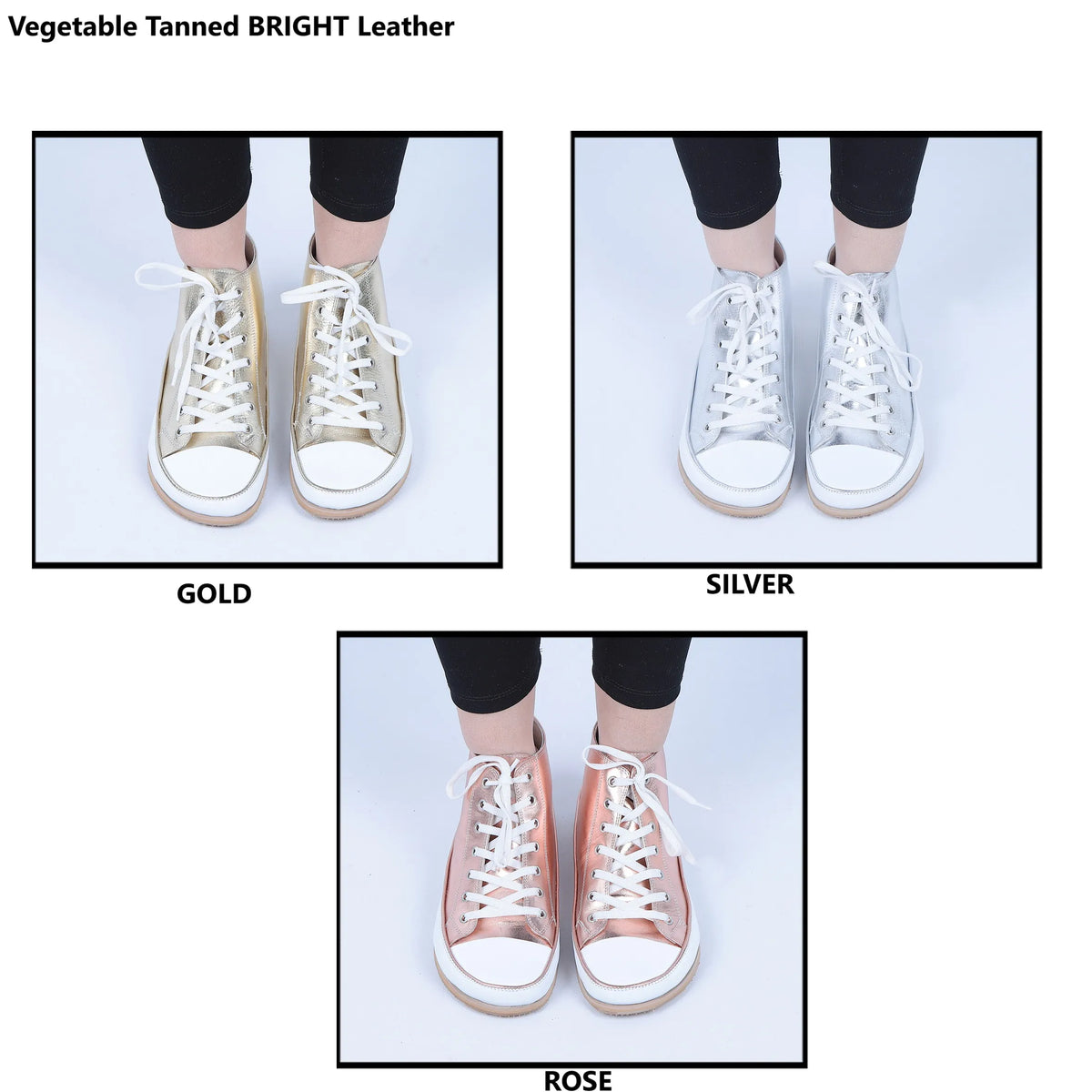 Bright Barefoot Long Boots Converse Shoes – Eva Outsole – Gold