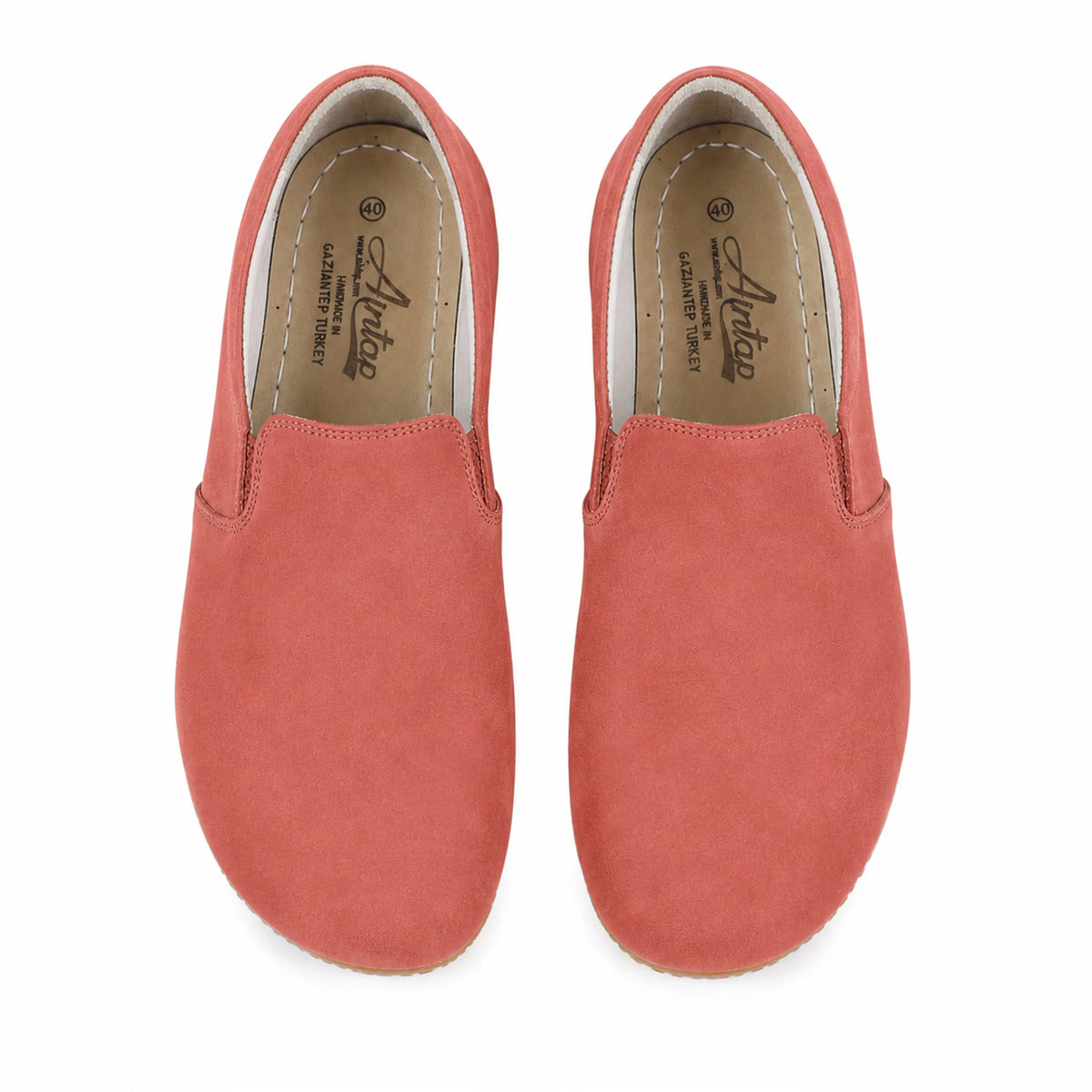 Suede Barefoot Slip-On Shoes – Rubber Sole – Pink