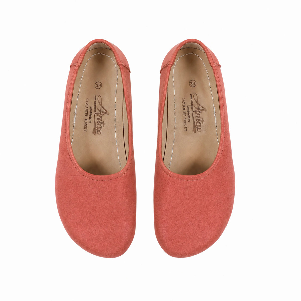 Suede Barefoot Ballet Shoes – Rubber Sole – Pink