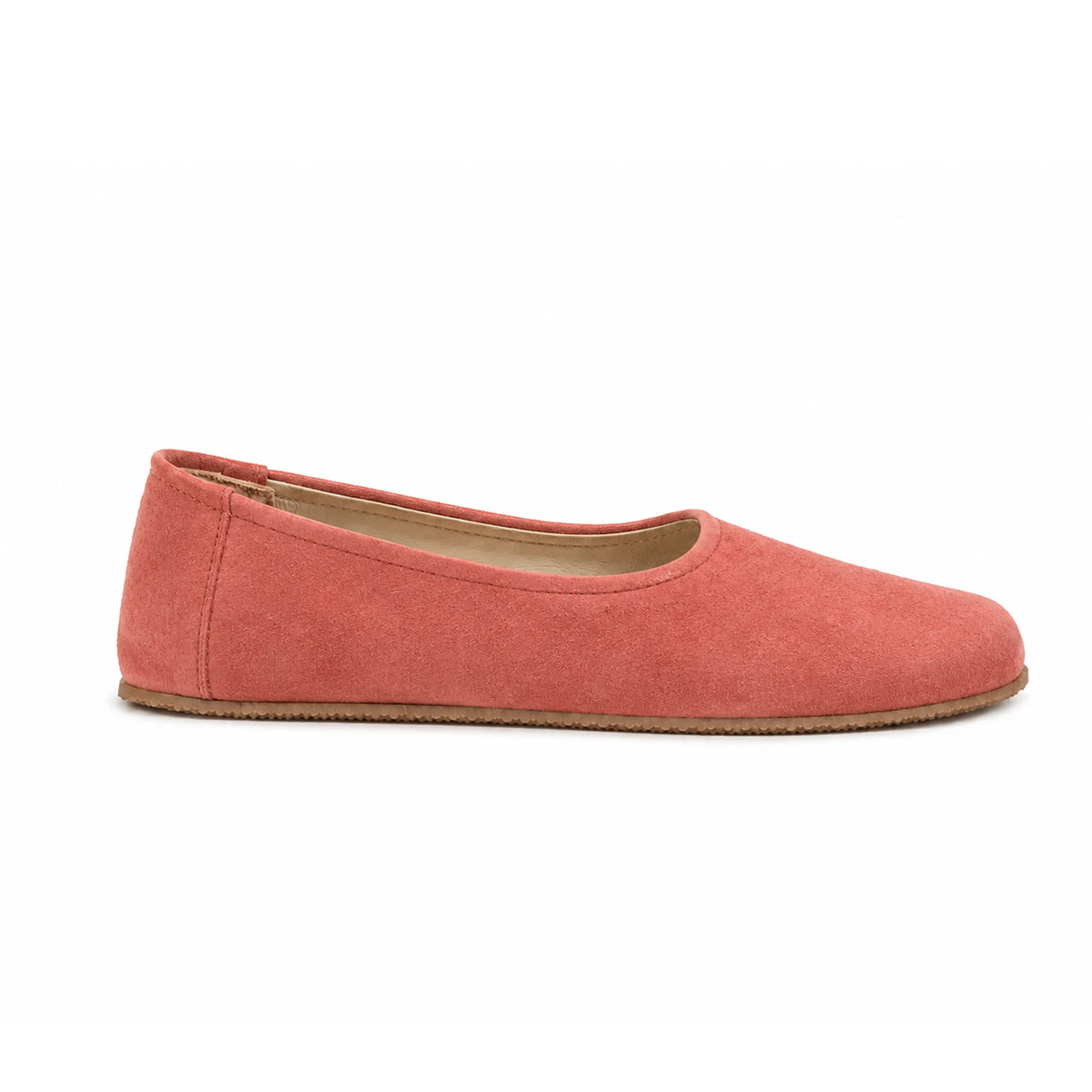 Suede Barefoot Ballet Shoes – Rubber Sole – Pink