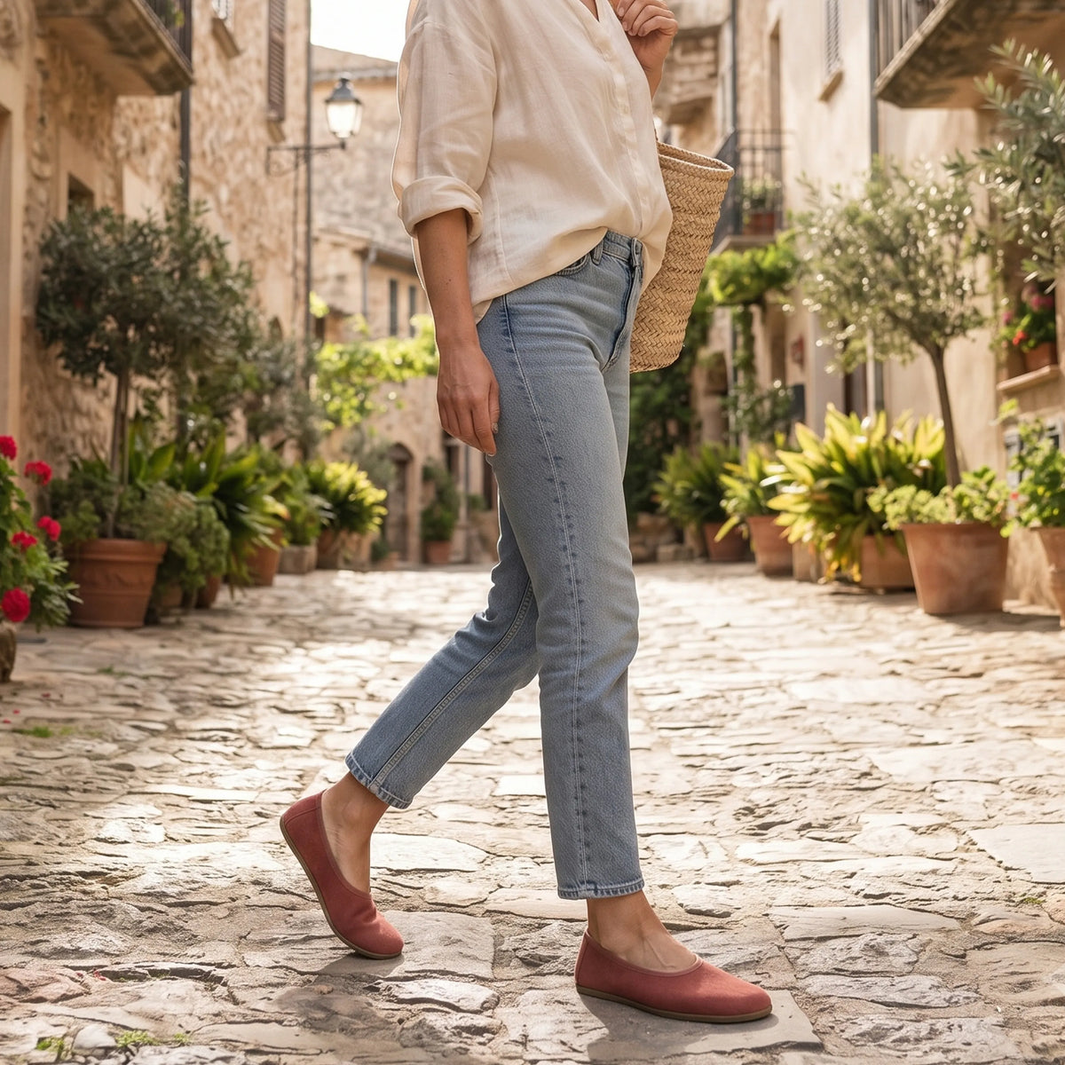 Suede Barefoot Ballet Shoes – Classic Sole — Leather Sole – Pink
