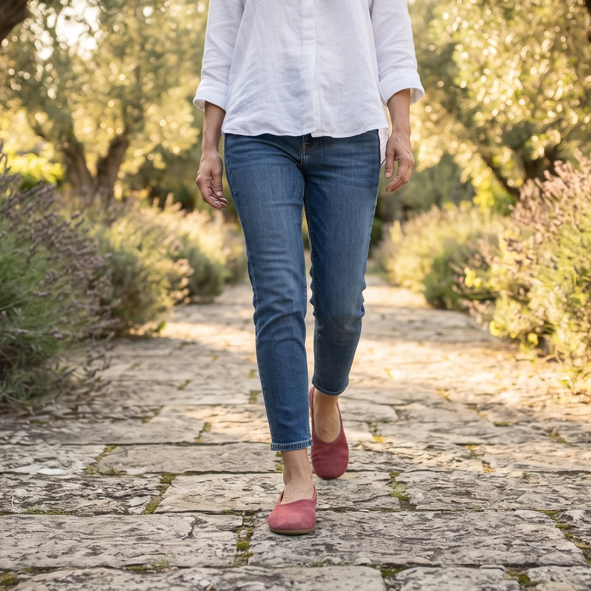Suede Barefoot Ballet Shoes – Classic Sole — Leather Sole – Candy Pink