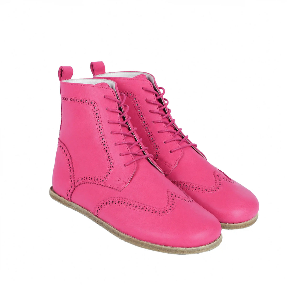 Smooth Barefoot Moccasin Boots Shoes – Classic Sole — Leather Sole – Fuscia