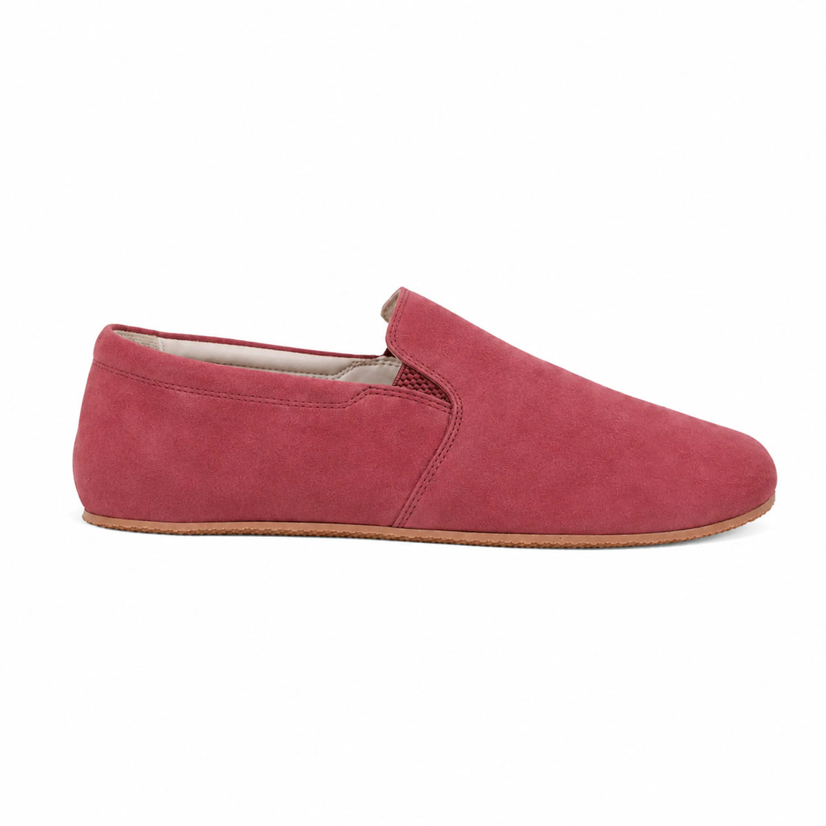 Suede Barefoot Slip-On Shoes – Rubber Sole – Candy Pink