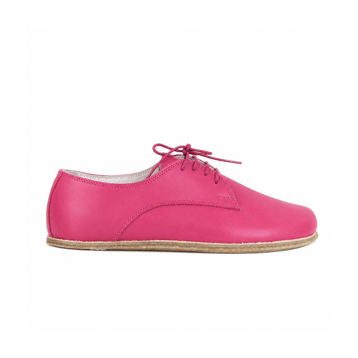 Smooth Barefoot Oxford Shoes – Classic Sole — Leather Sole – Fuscia