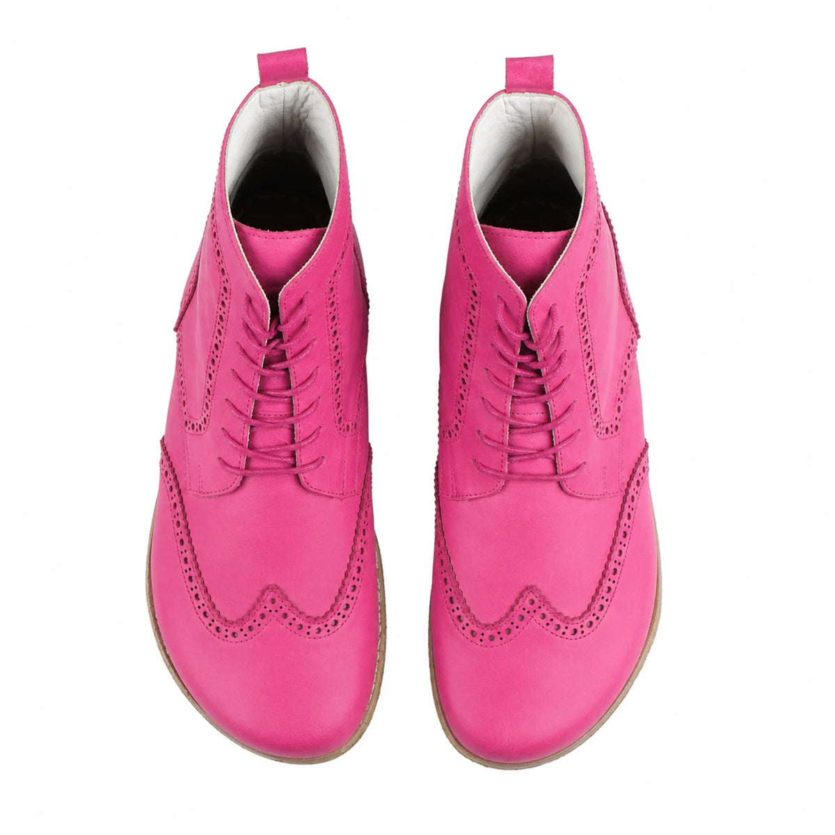 Smooth Barefoot Moccasin Boots Shoes – Classic Sole — Leather Sole – Fuscia
