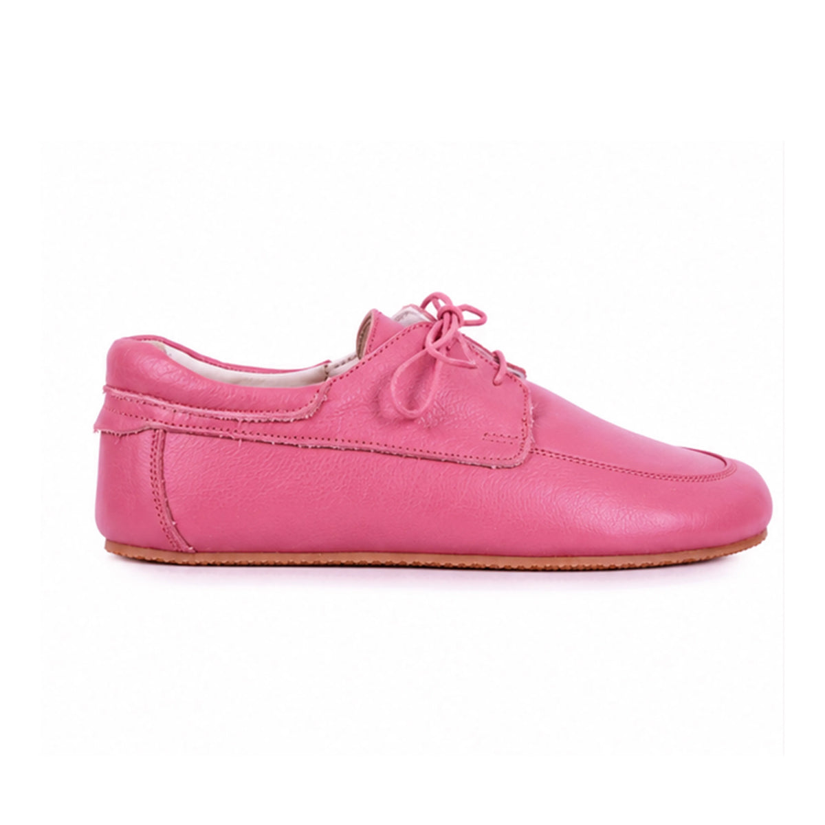 Smooth Barefoot Laces Penny Loafer Shoes – Rubber Sole – Fuscia