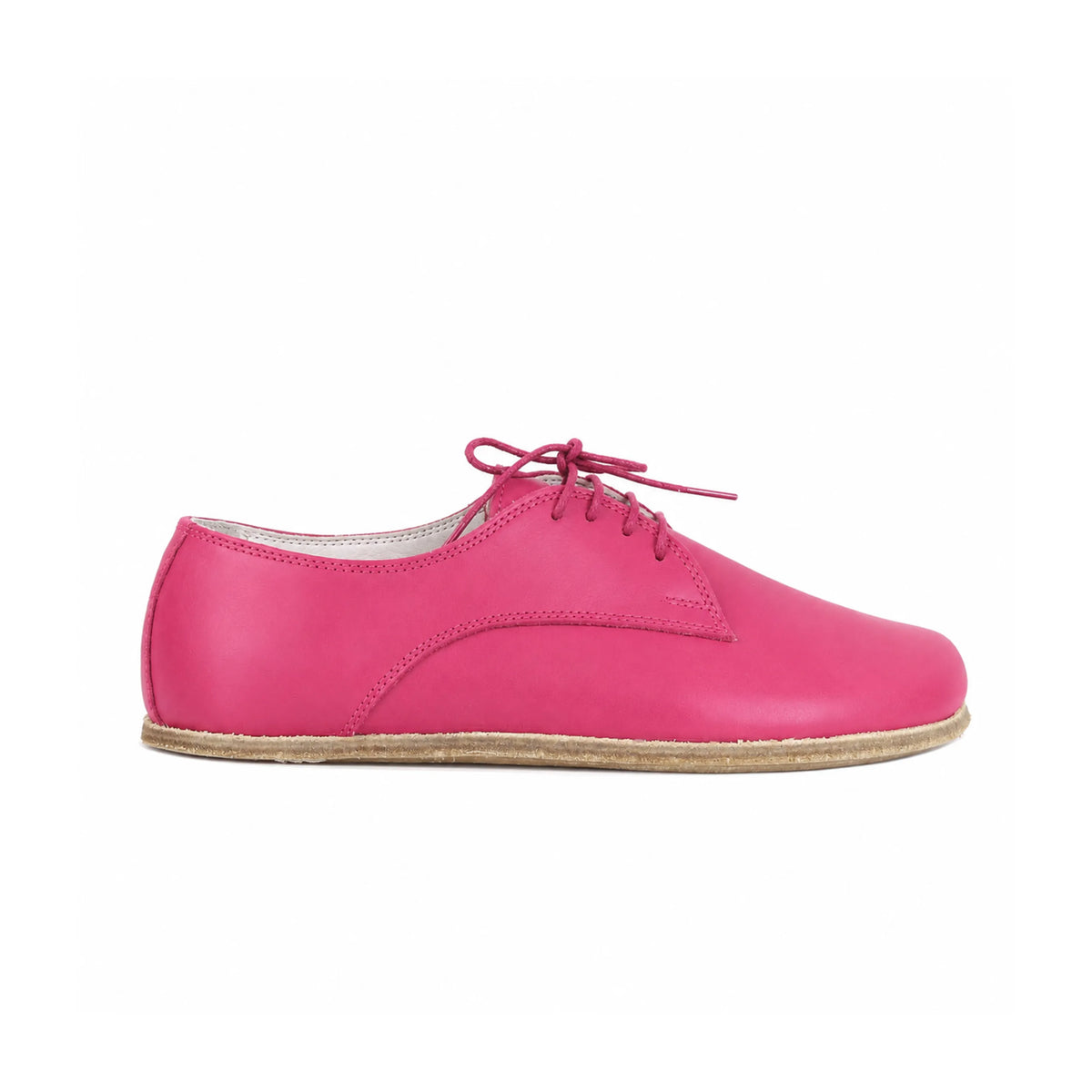 Smooth Barefoot Oxford Shoes — Leather Sole – Fuscia