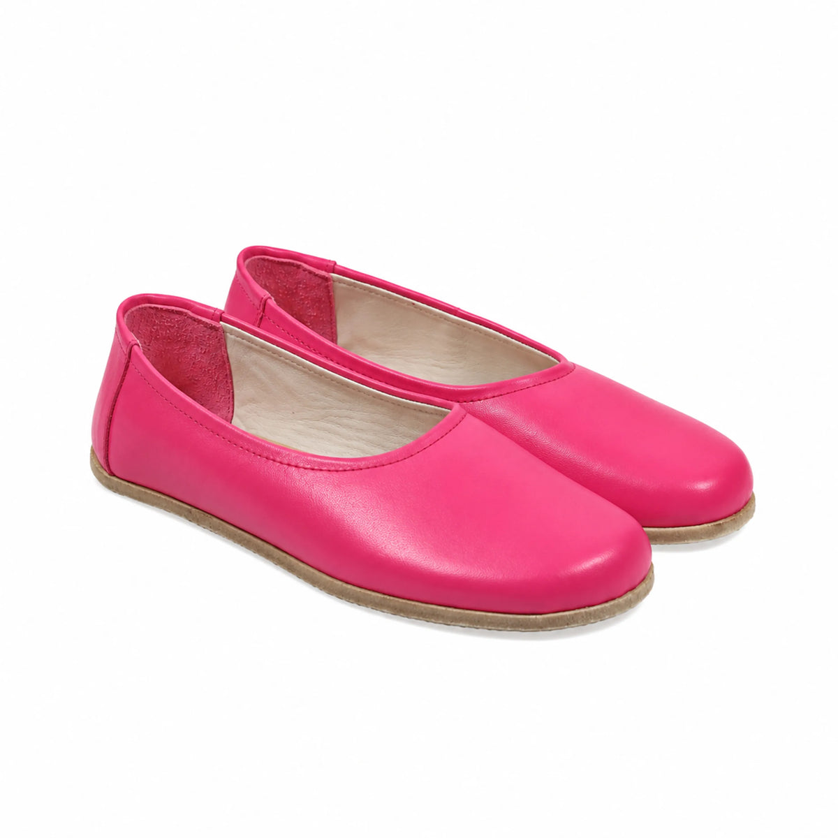 Smooth Barefoot Ballet Shoes – Classic Sole — Leather Sole – Fuscia