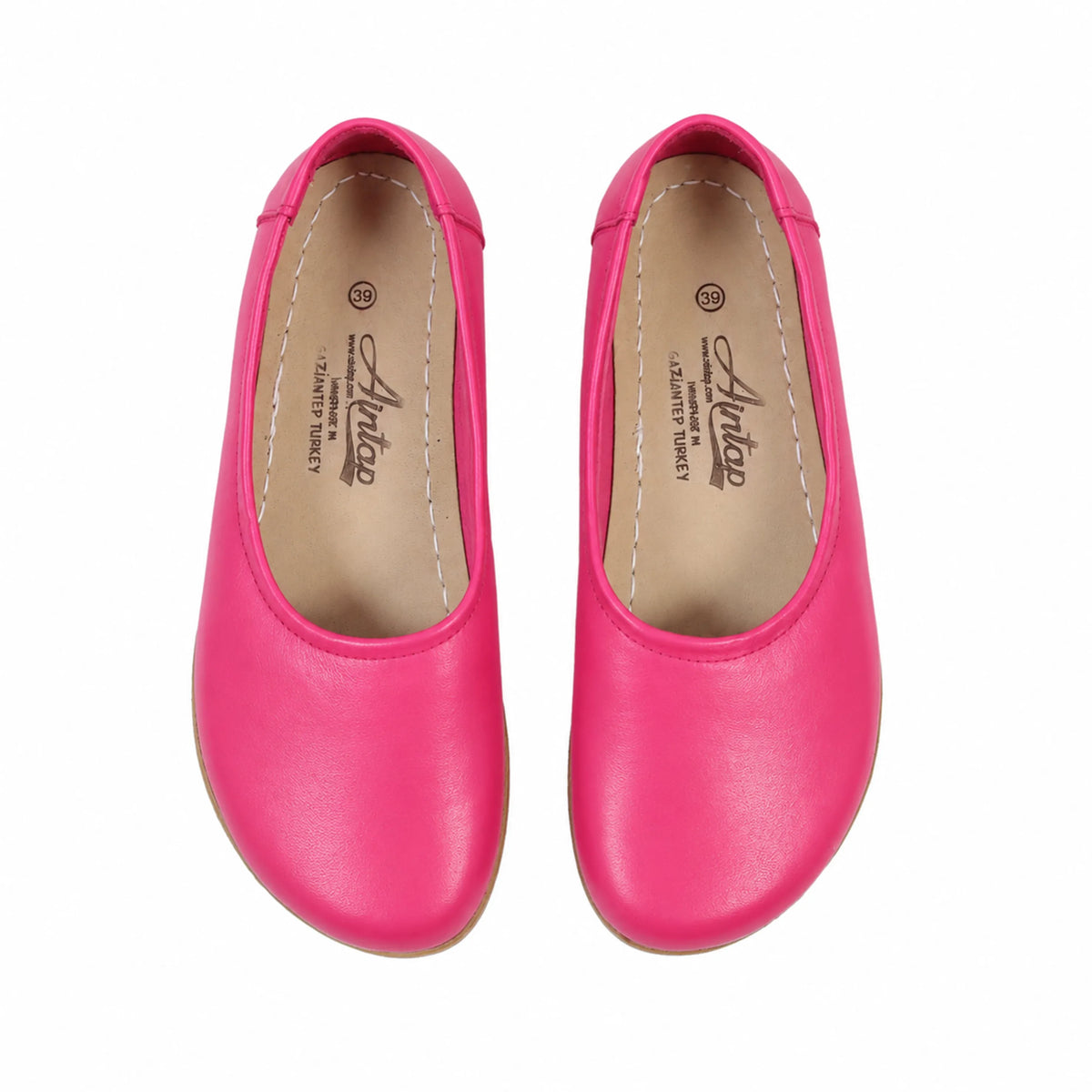 Smooth Barefoot Ballet Shoes – Classic Sole — Leather Sole – Fuscia