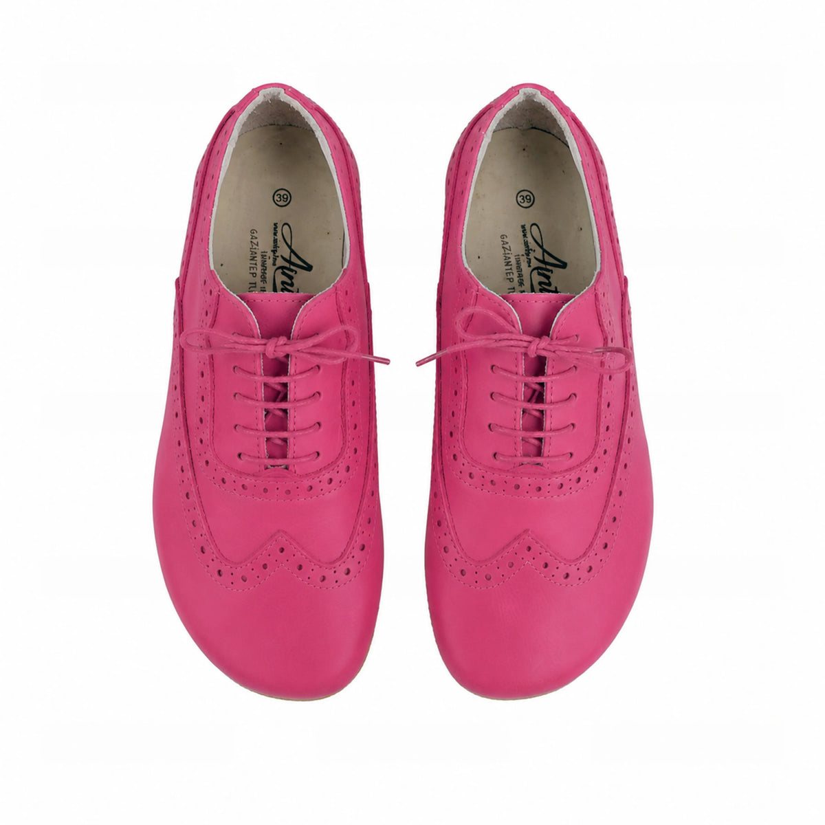 Smooth Barefoot Moccasin Shoes – Rubber Sole – Fuscia