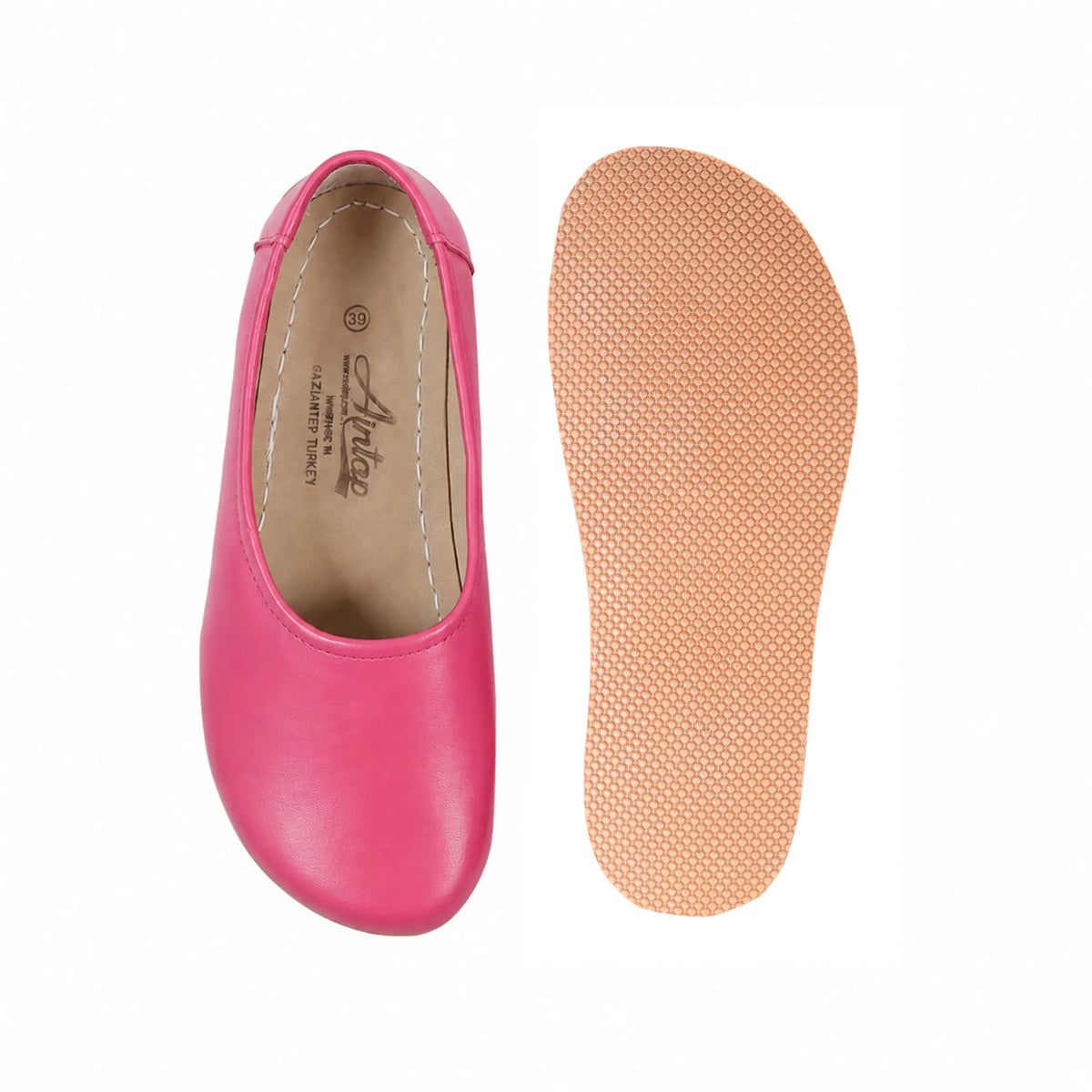 Smooth Barefoot Ballet Shoes – Rubber Sole – Fuscia