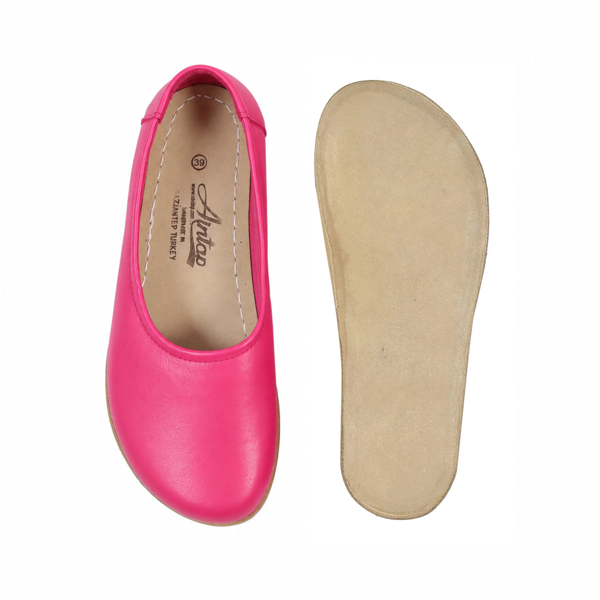 Smooth Barefoot Ballet Shoes – Classic Sole — Leather Sole – Fuscia