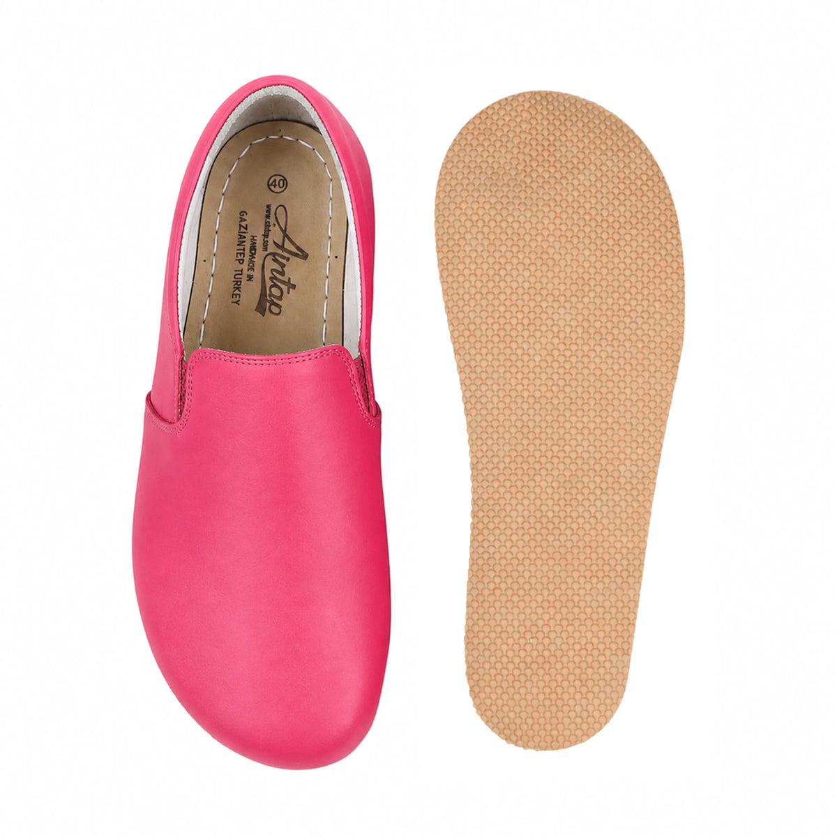 Smooth Barefoot Slip-On Shoes – Rubber Sole – Fuscia