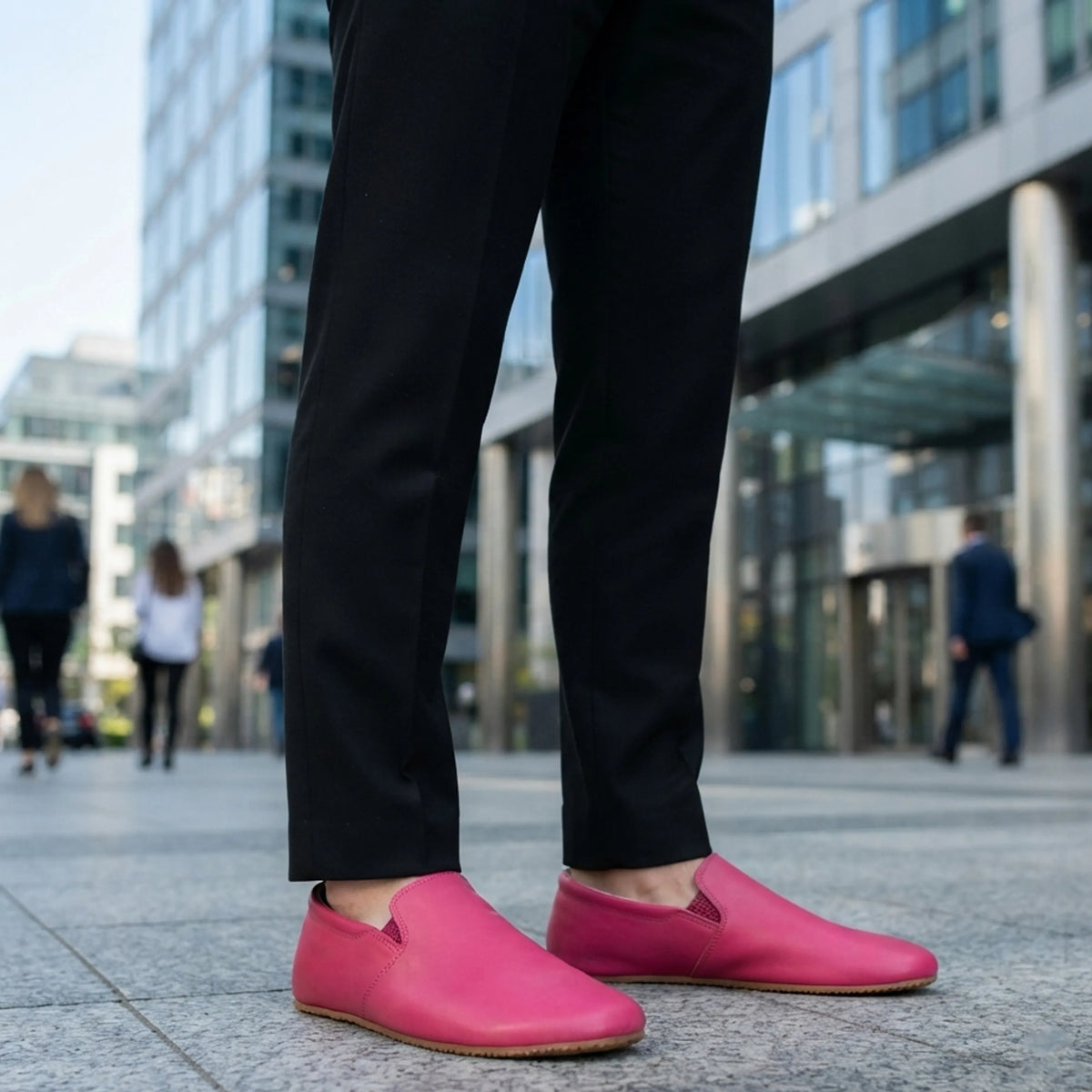 Smooth Barefoot Slip-On Shoes – Rubber Sole – Fuscia