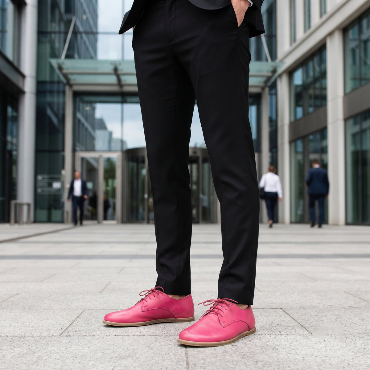 Smooth Barefoot Oxford Shoes – Classic Sole — Leather Sole – Fuscia
