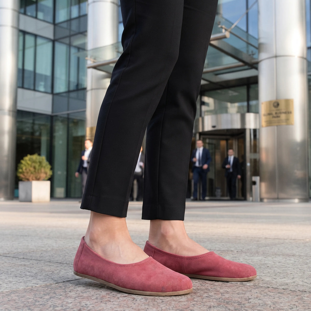 Suede Barefoot Ballet Shoes – Classic Sole — Leather Sole – Candy Pink