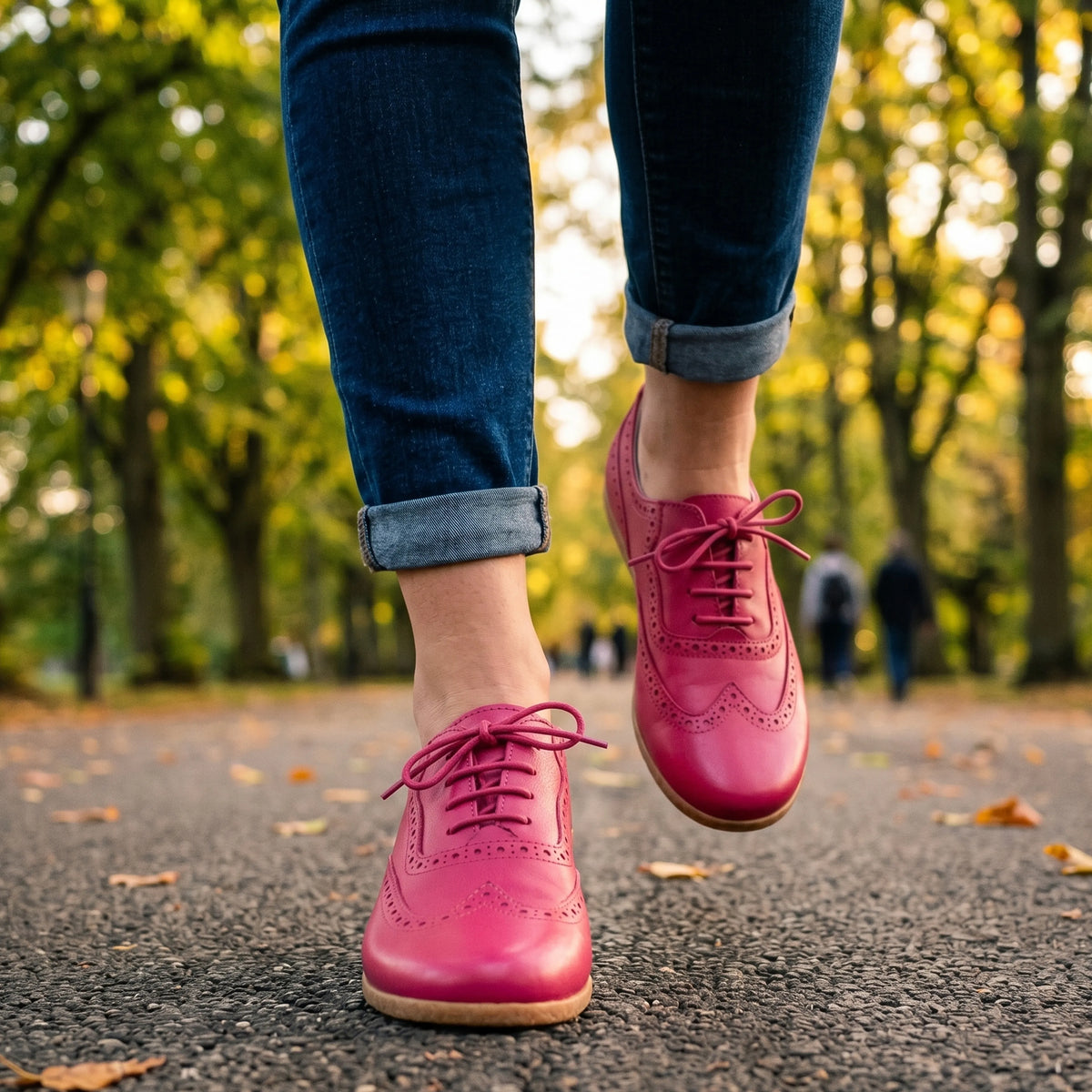 Smooth Barefoot Moccasin Shoes – Classic Sole — Leather Sole – Fuscia