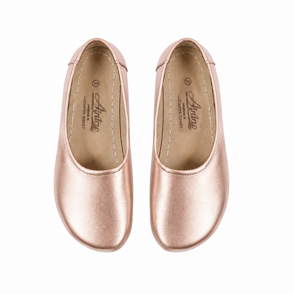 Bright Barefoot Ballet Shoes – Rubber Sole - Rose Gold